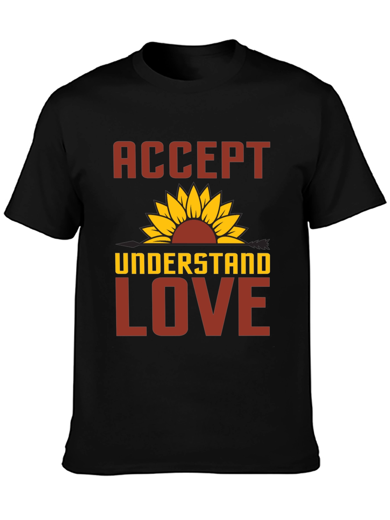Accept Understand Love Sunflower Graphic Tee