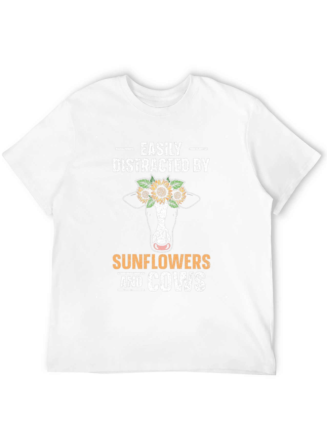 Easily Distracted By Sunflowers And Cows T-Shirt