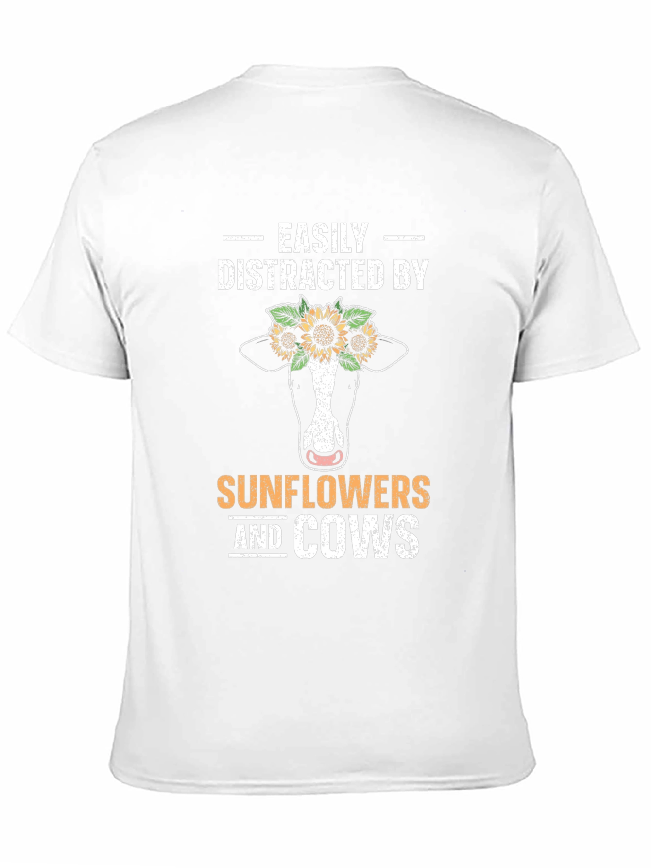 Easily Distracted By Sunflowers And Cows T-Shirt