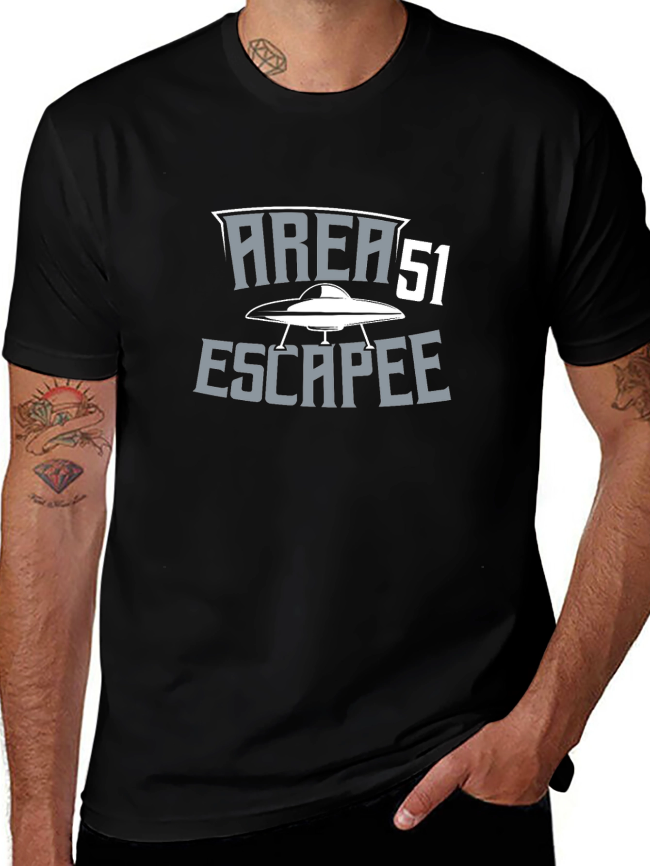 Area 51 Escapee Graphic T-Shirt - Black