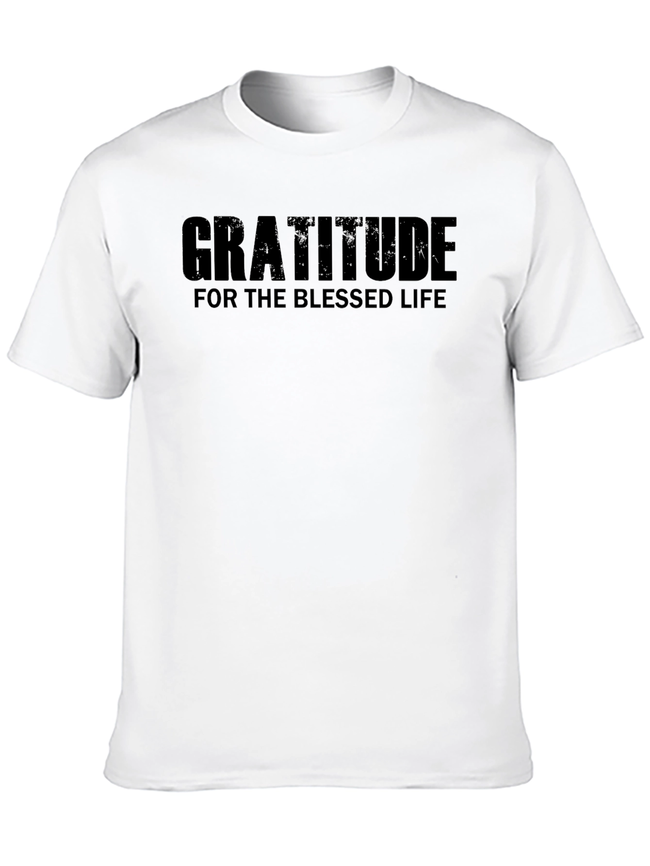 Gratitude Black T-Shirt: Blessed Life
