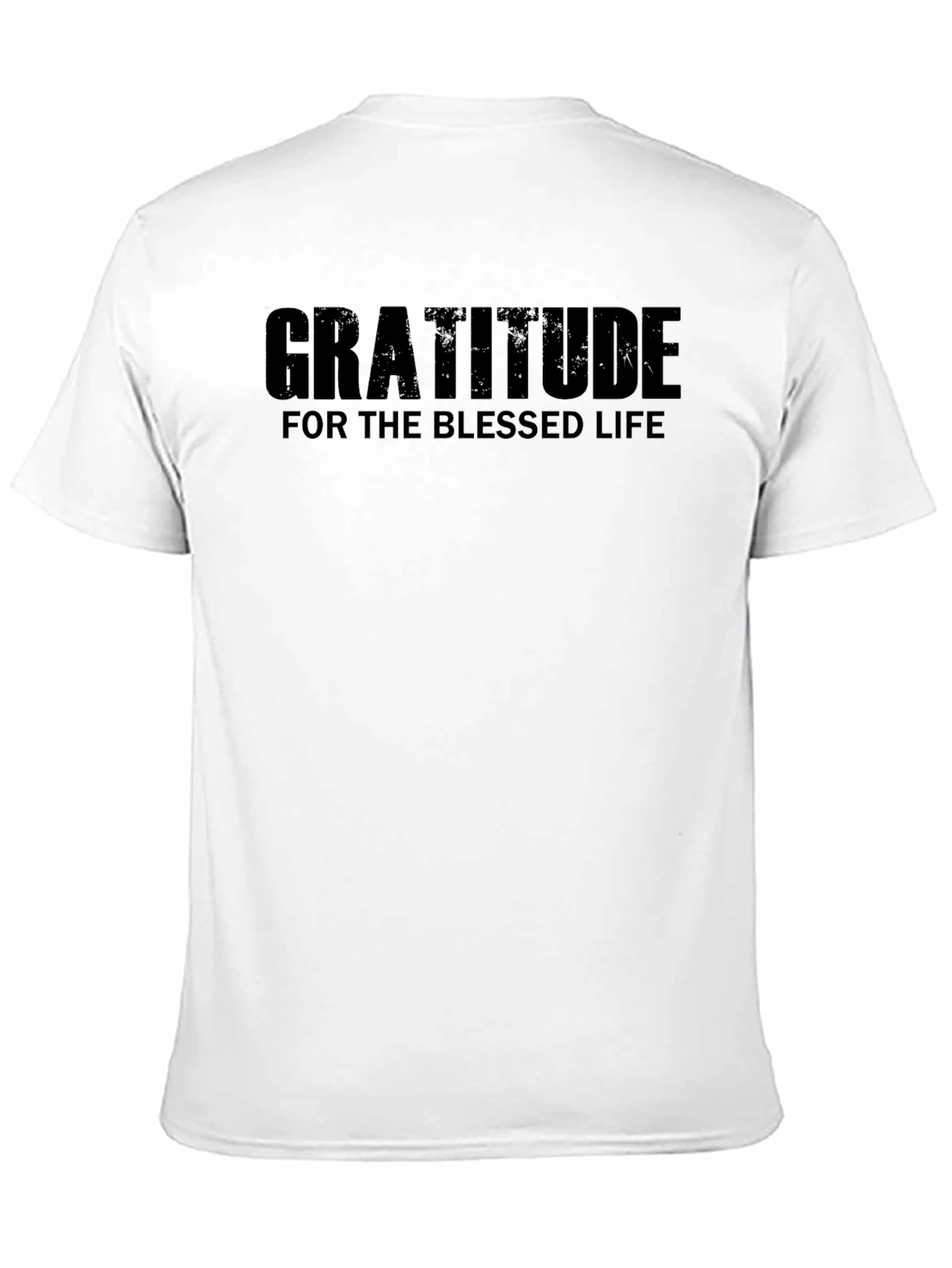 Gratitude Black T-Shirt: Blessed Life