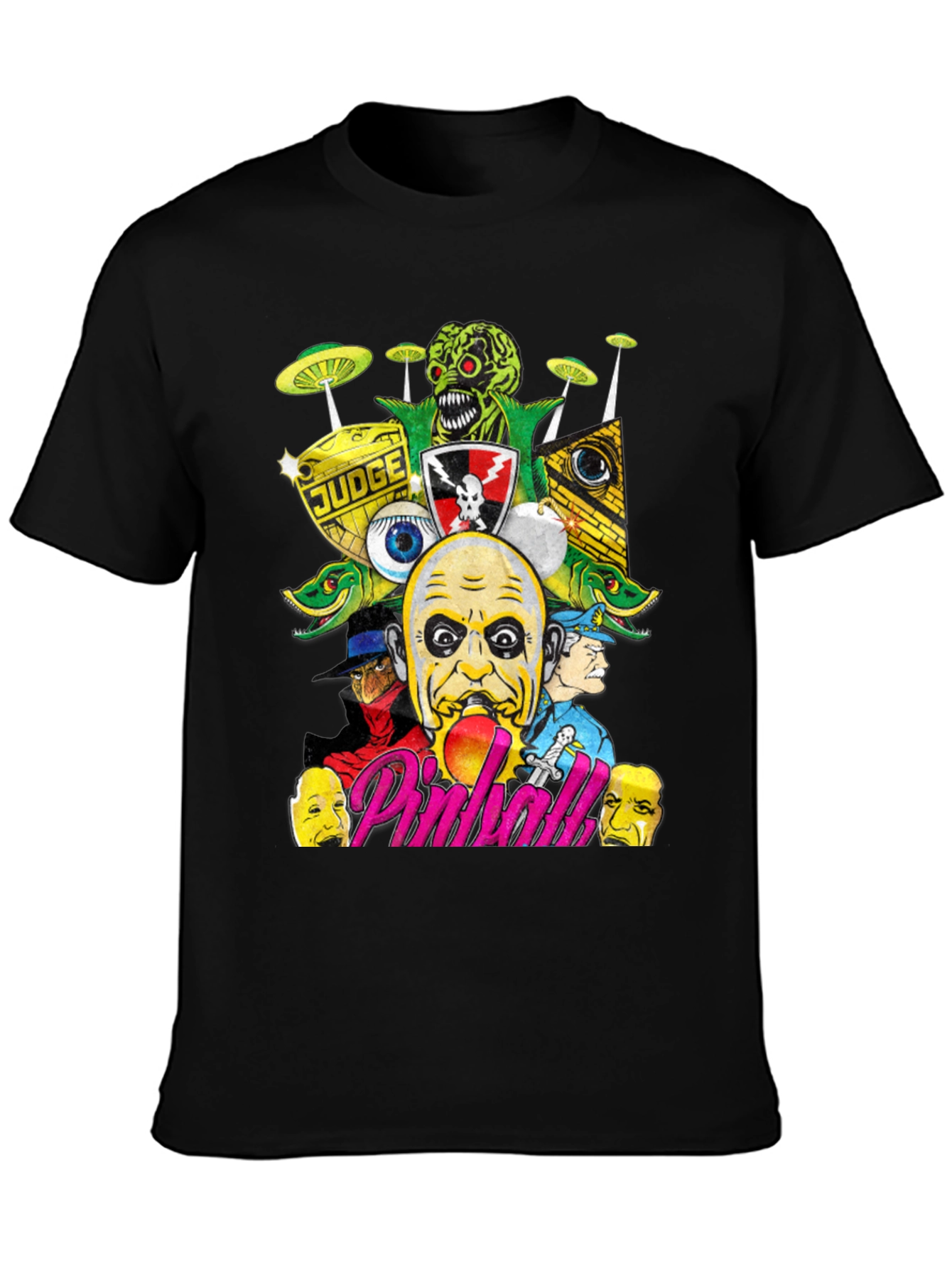 Horror Pinball Black T-Shirt