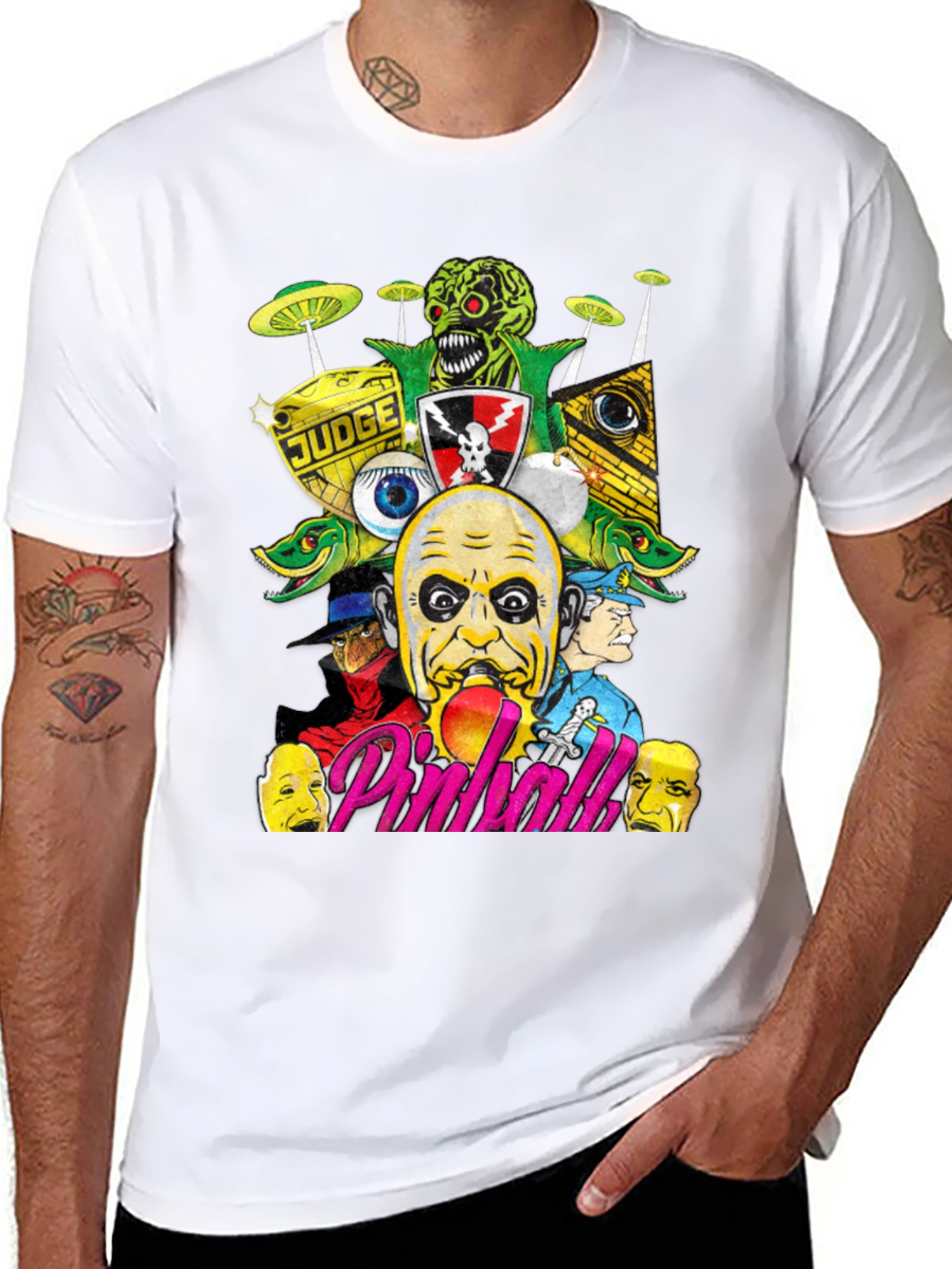 Horror Pinball Black T-Shirt