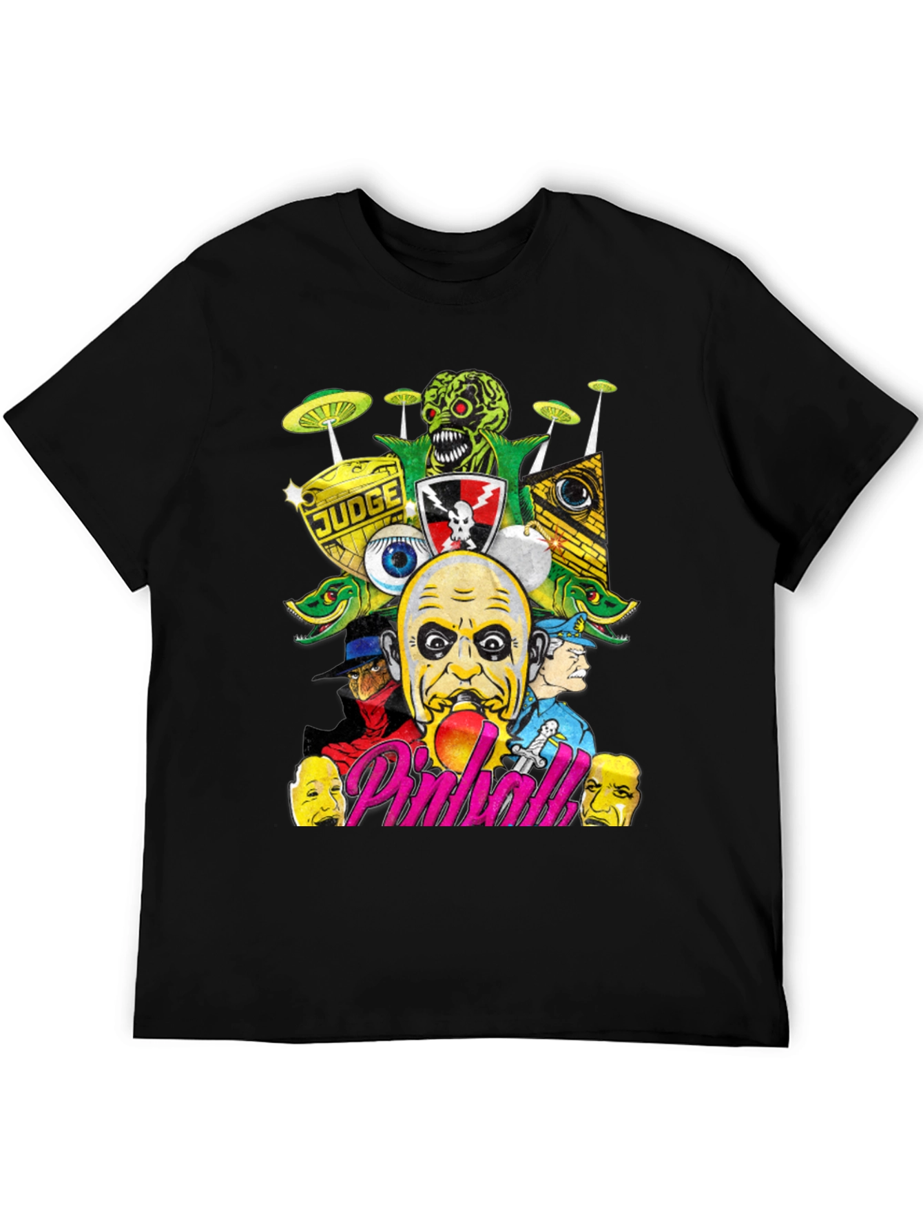 Horror Pinball Black T-Shirt