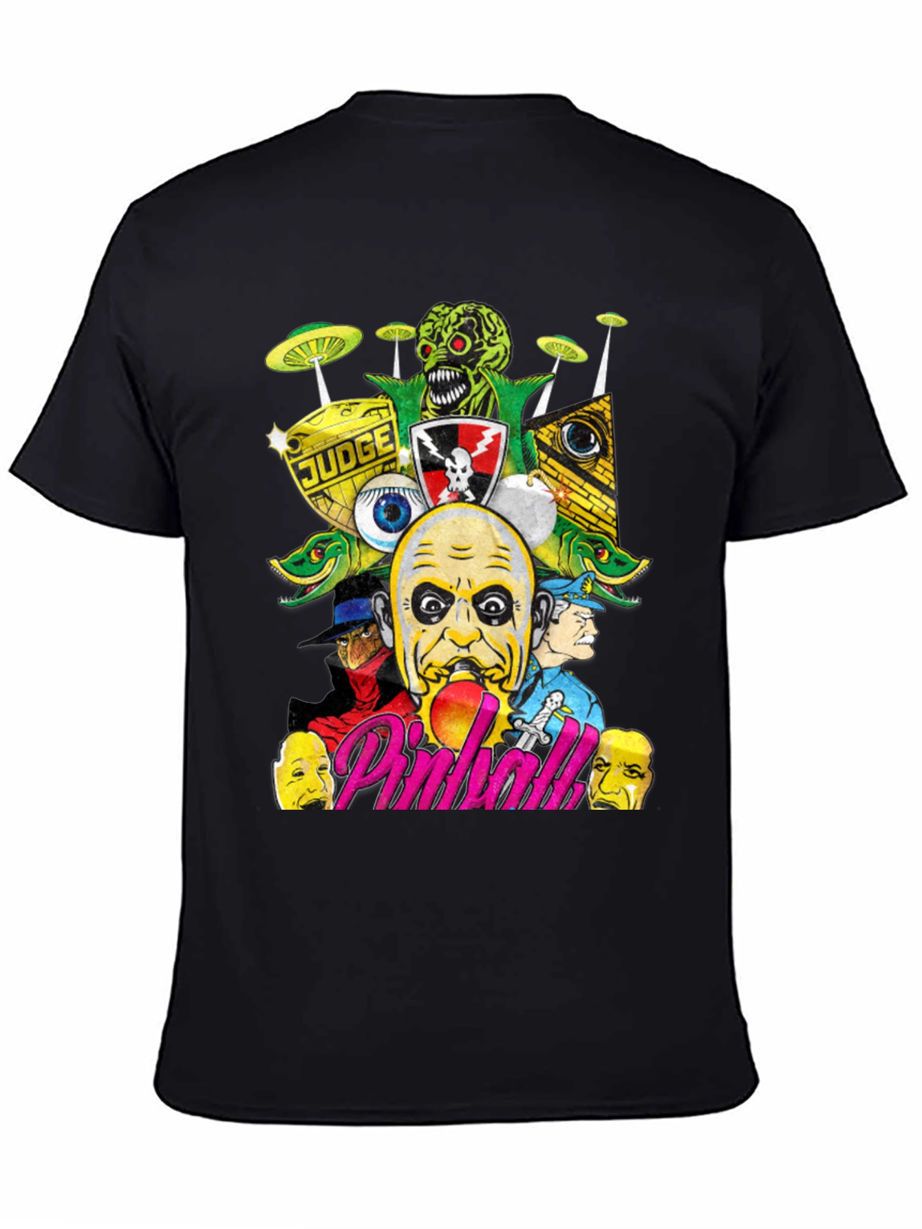 Horror Pinball Black T-Shirt