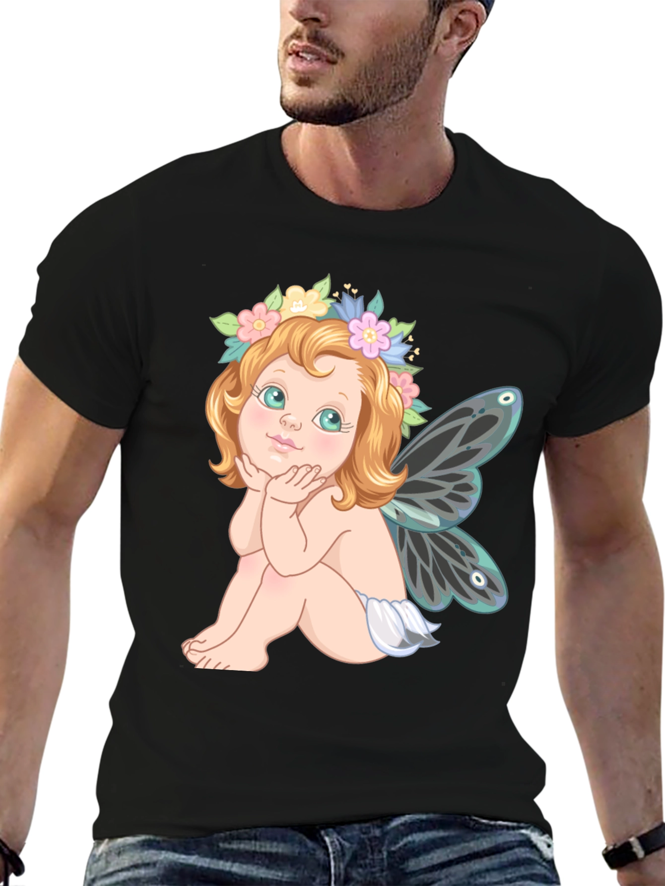 Fairy Graphic Black T-Shirt