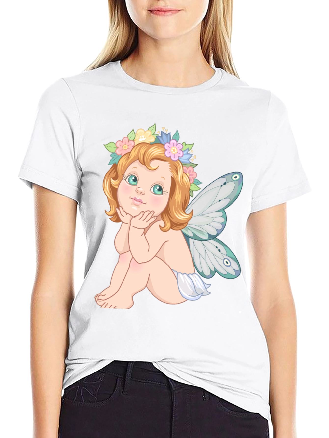 Fairy Graphic Black T-Shirt