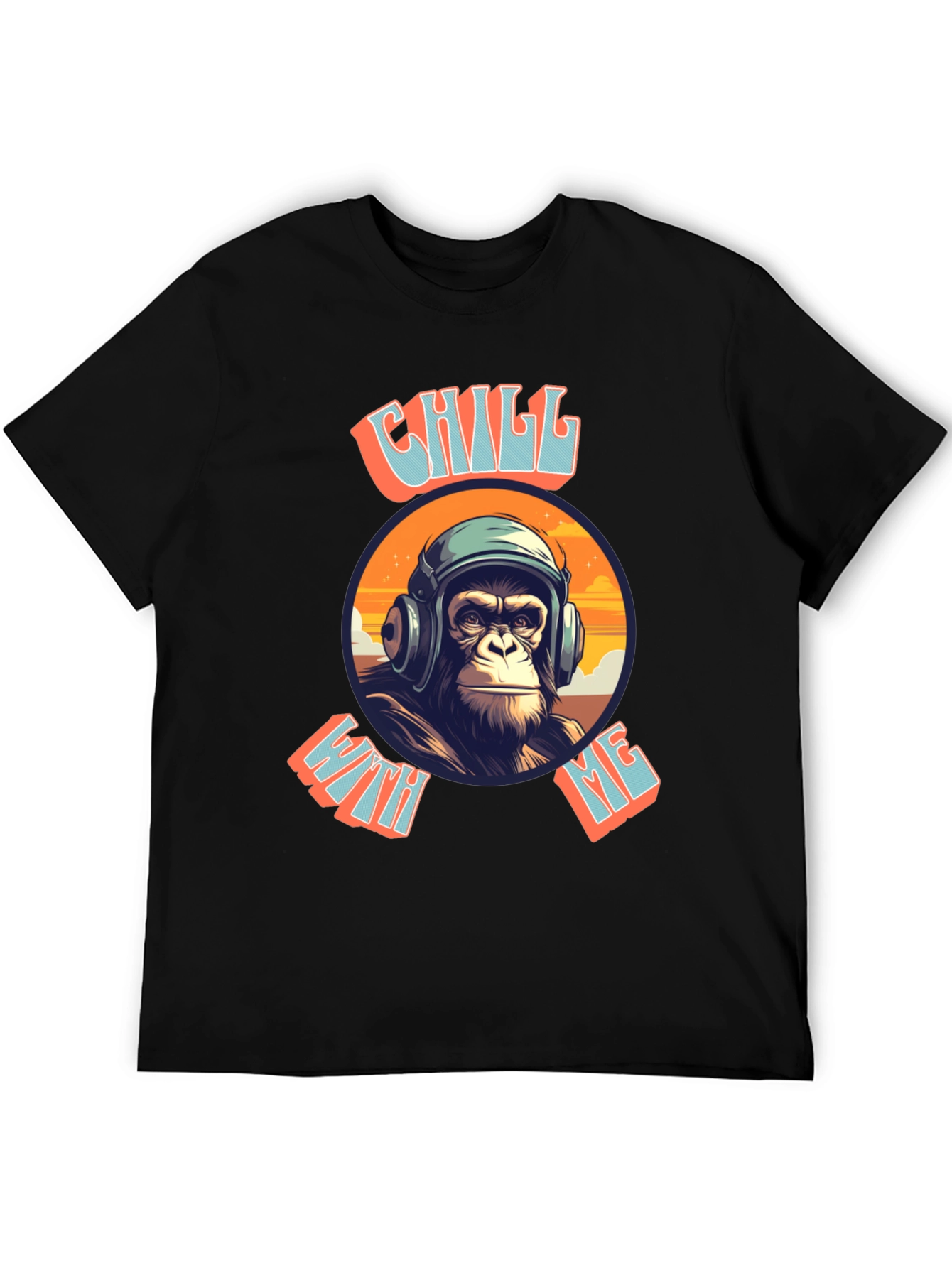 Chill With Me Ape Graphic Tee
