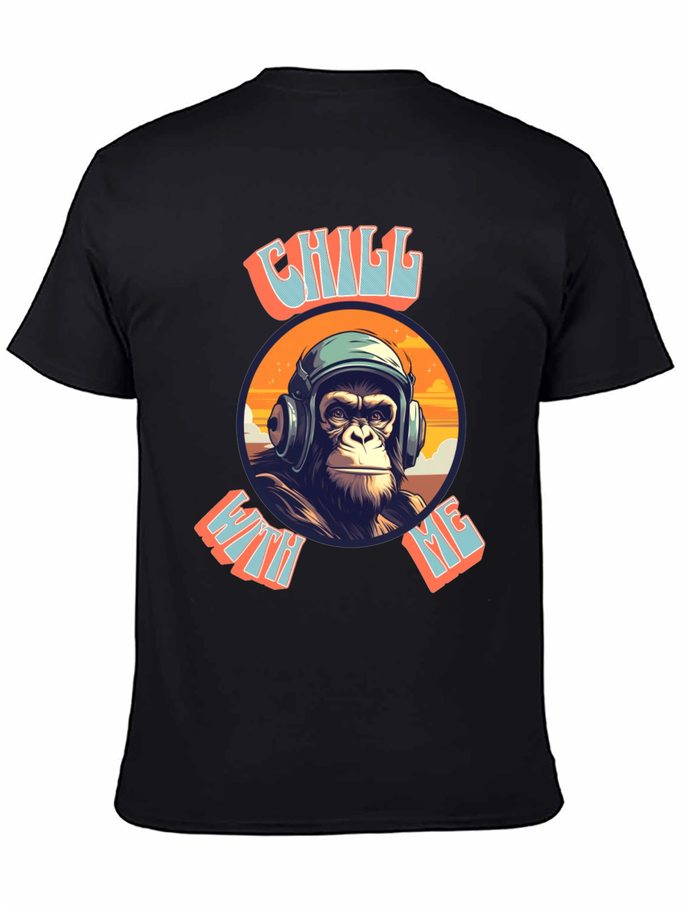 Chill With Me Ape Graphic Tee