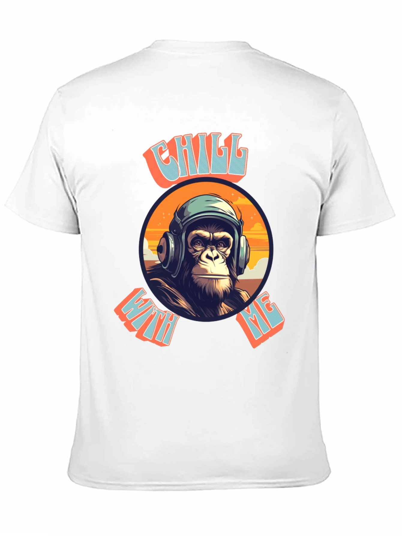 Chill With Me Ape Graphic Tee