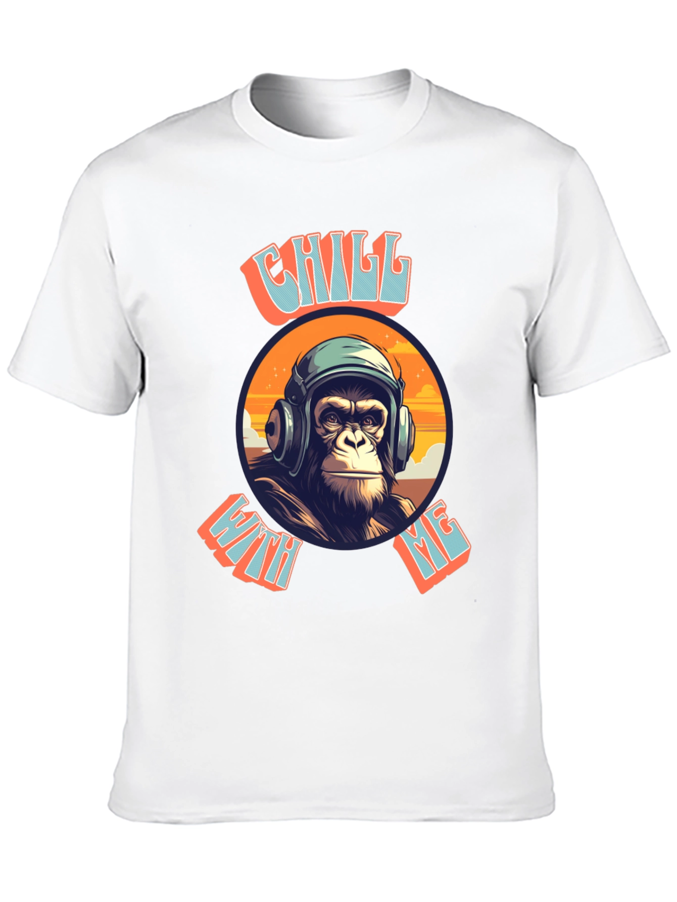 Chill With Me Ape Graphic Tee