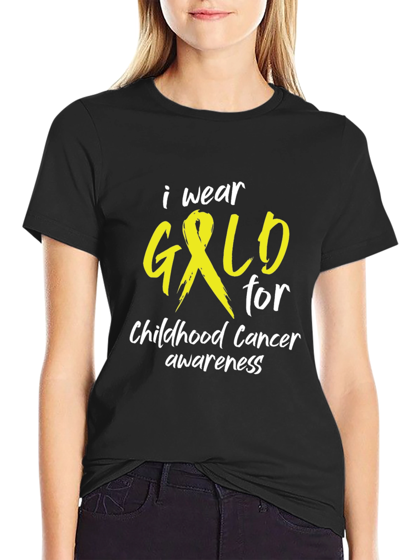 Childhood Cancer Awareness Gold Ribbon T-Shirt