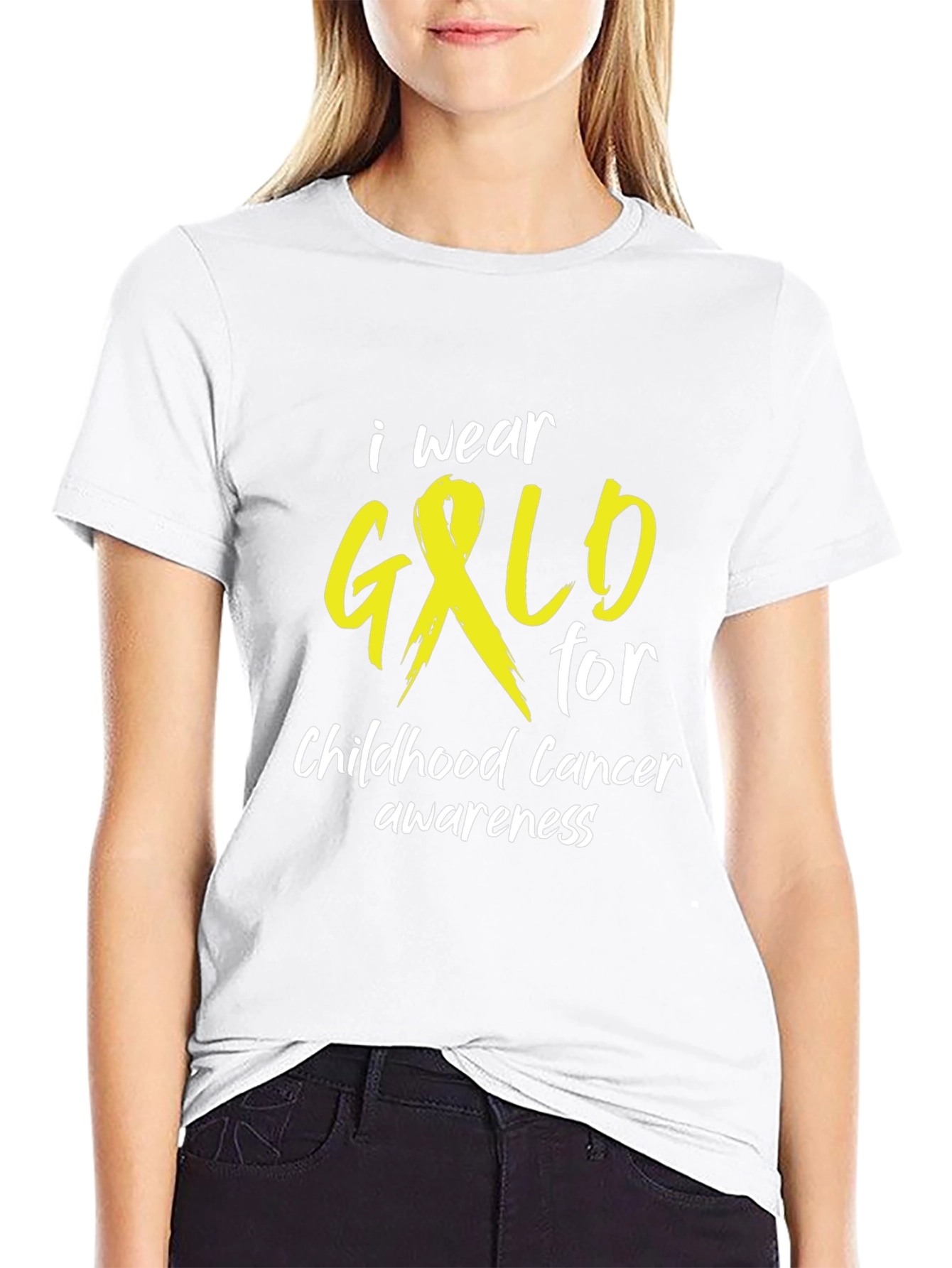 Childhood Cancer Awareness Gold Ribbon T-Shirt