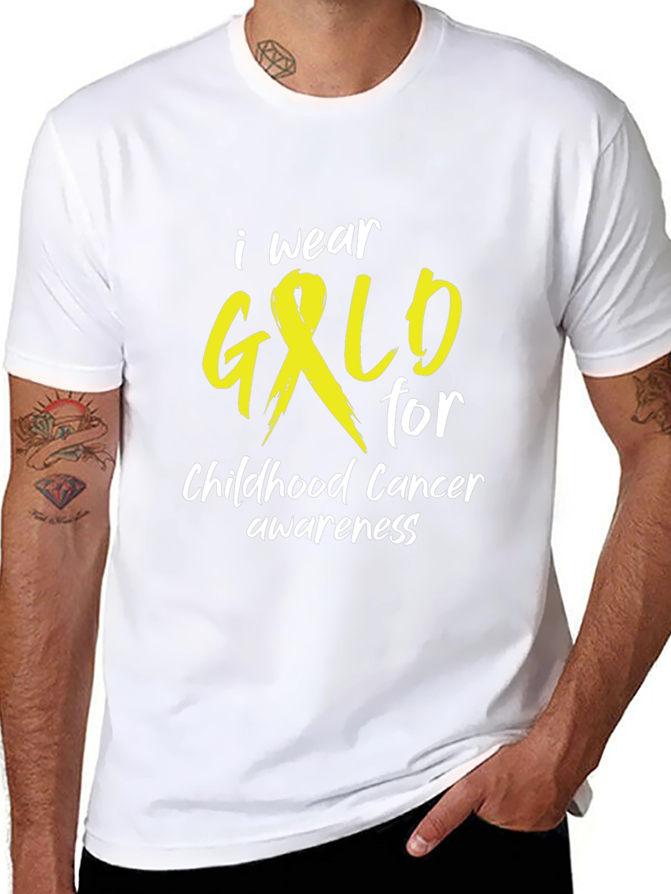 Childhood Cancer Awareness Gold Ribbon T-Shirt