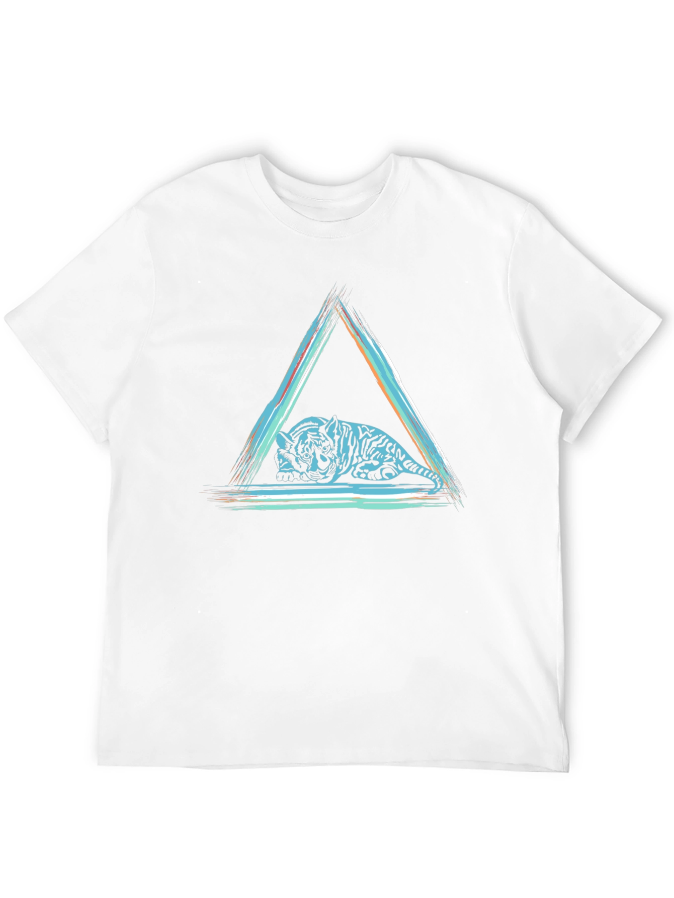 Triangle Tiger Graphic Tee - Cool Casual Style