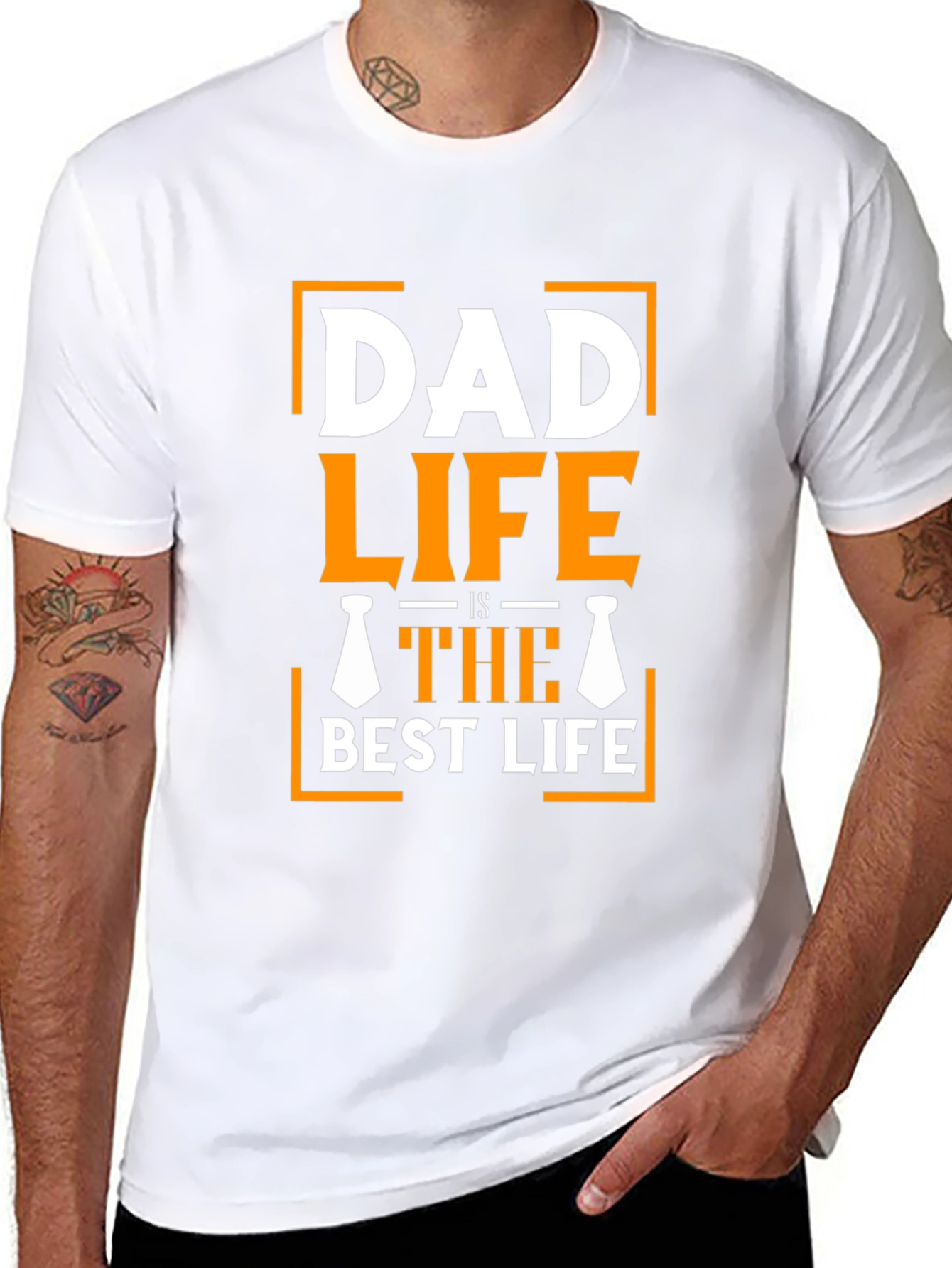 Dad Life Is The Best Life Black T-Shirt