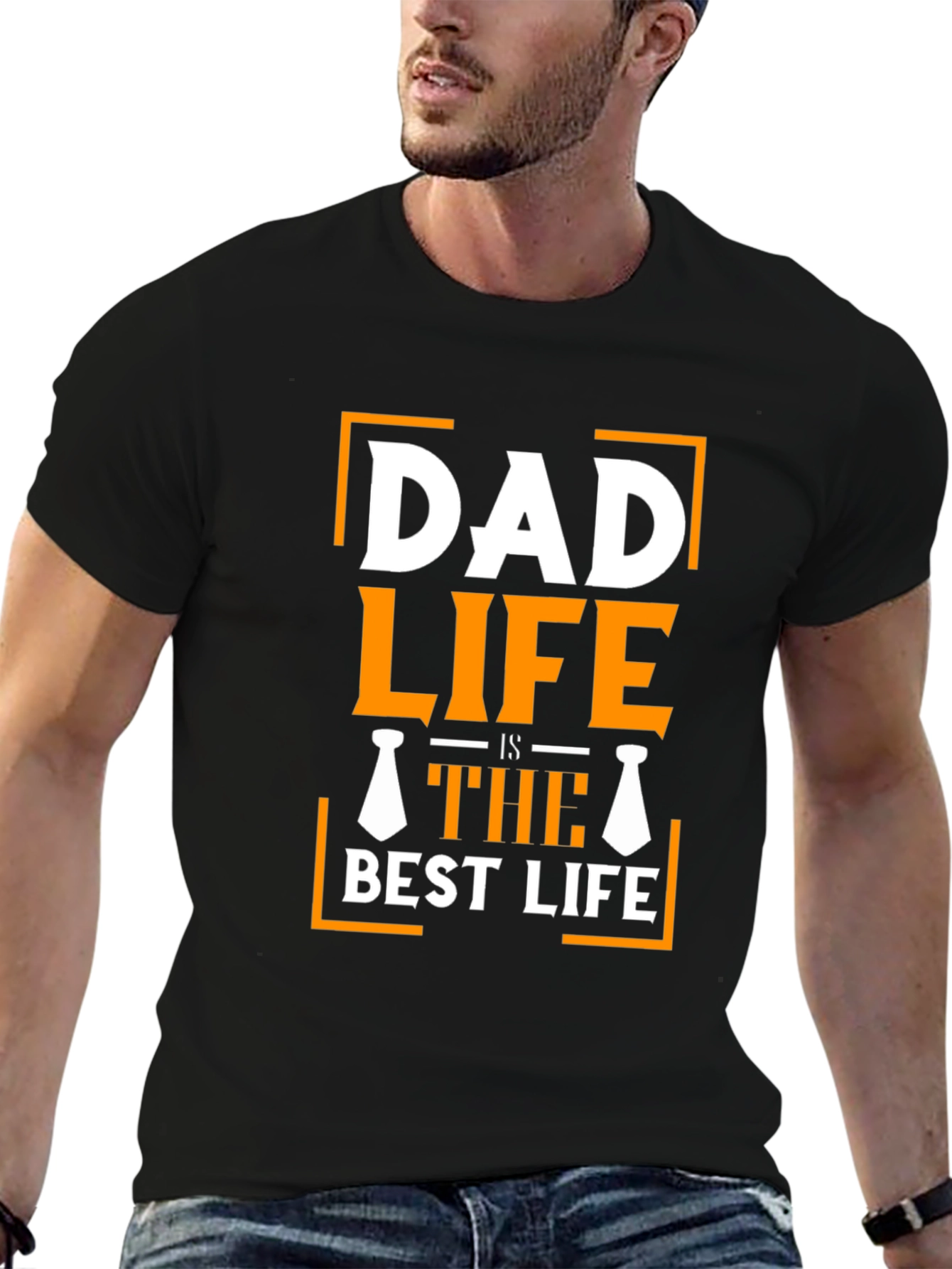 Dad Life Is The Best Life Black T-Shirt