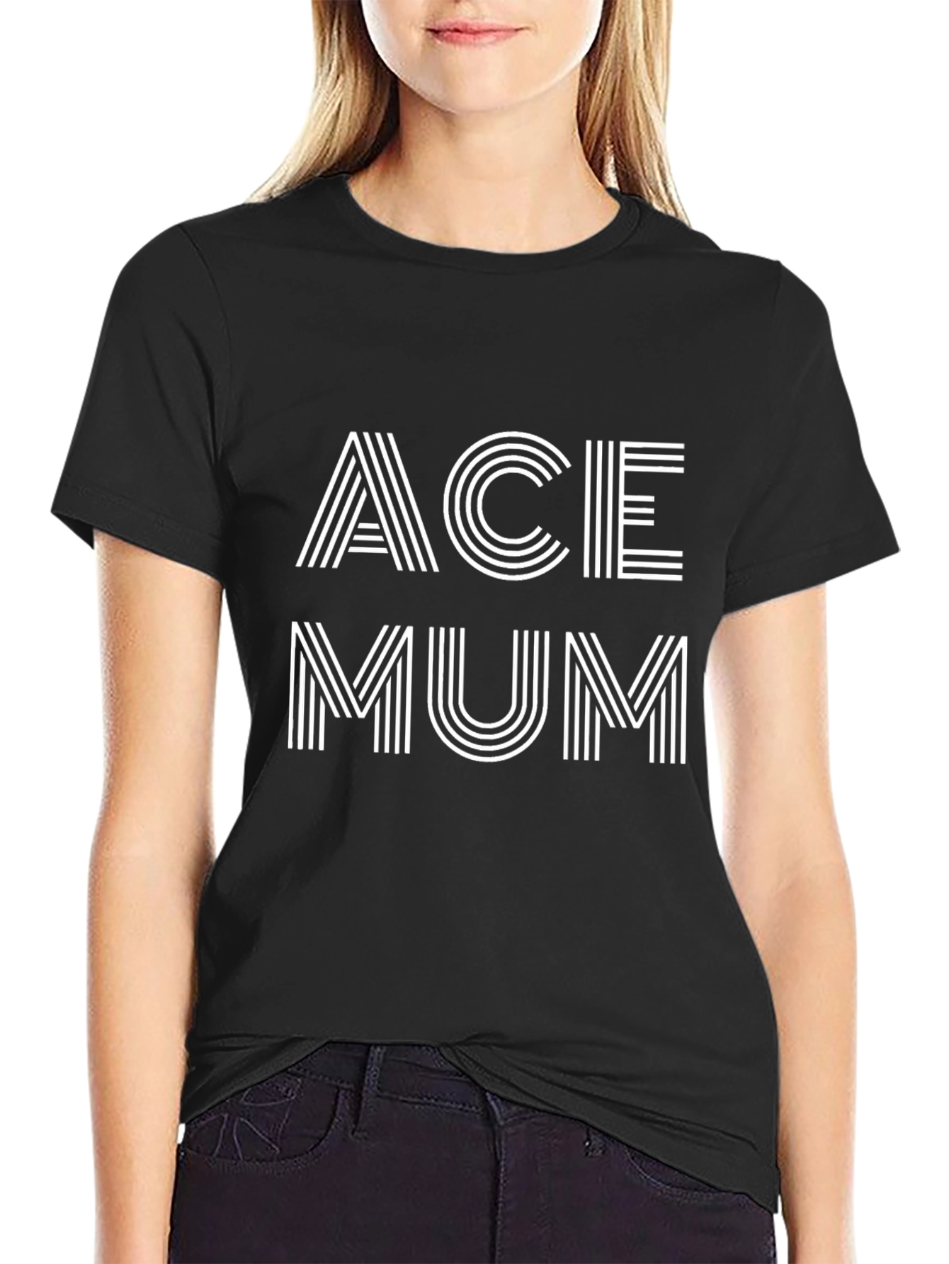 Ace Mum Black Graphic Tee