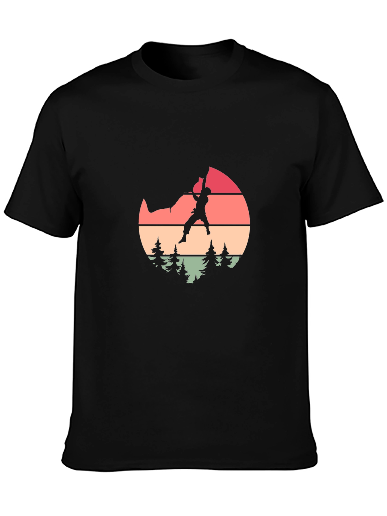 Retro Climber Graphic Tee - Nature Inspired Design