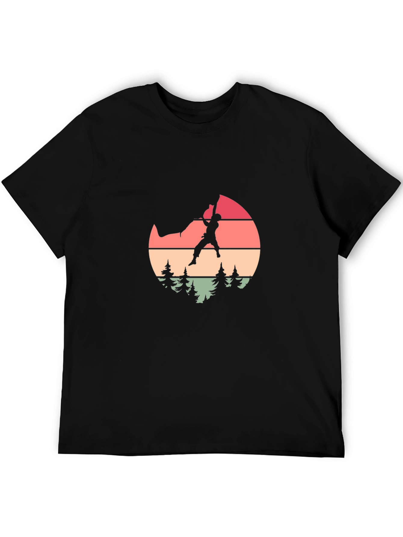 Retro Climber Graphic Tee - Nature Inspired Design