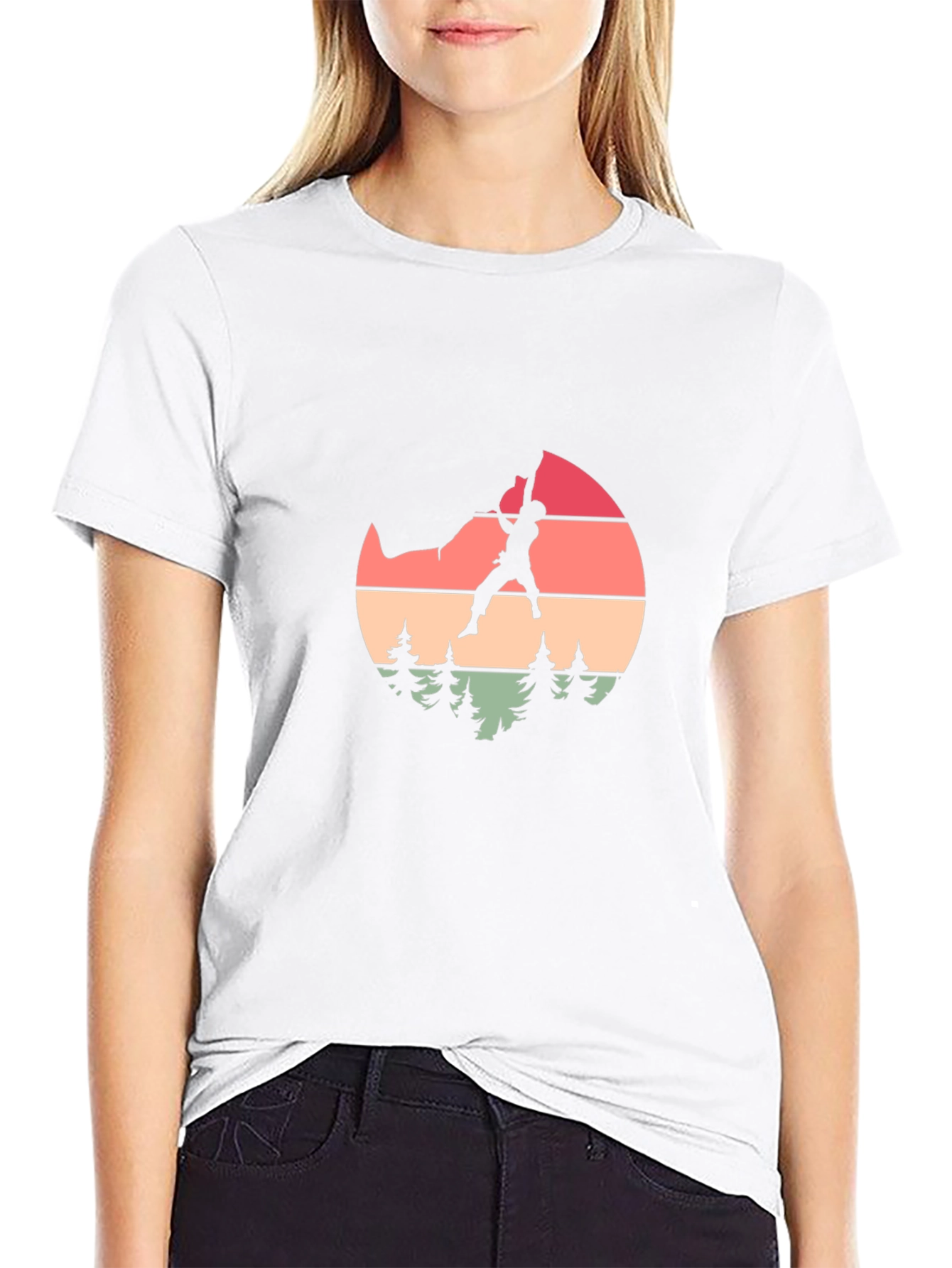 Retro Climber Graphic Tee - Nature Inspired Design