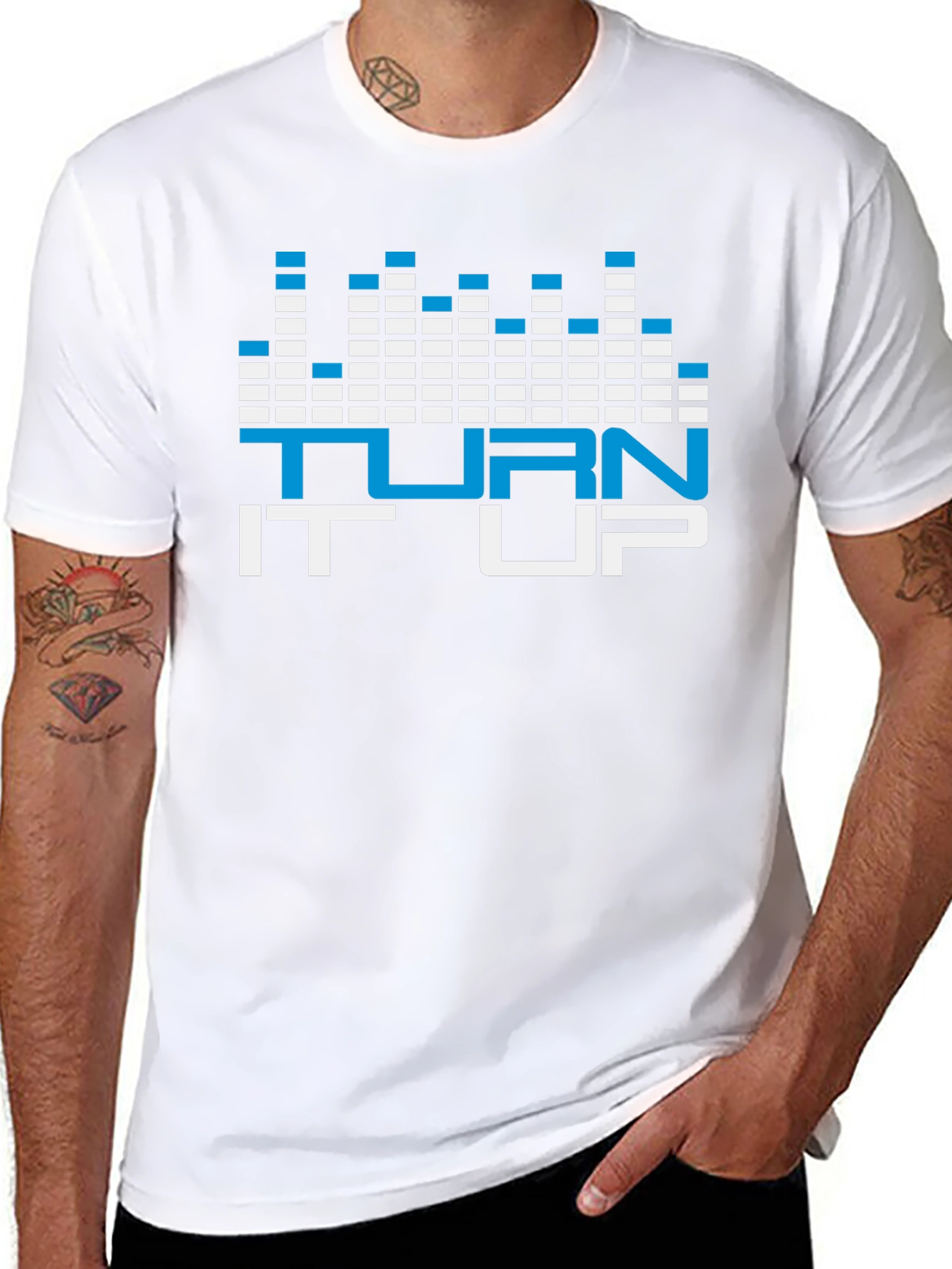 Turn it Up Graphic Tee - Black Casual Shirt