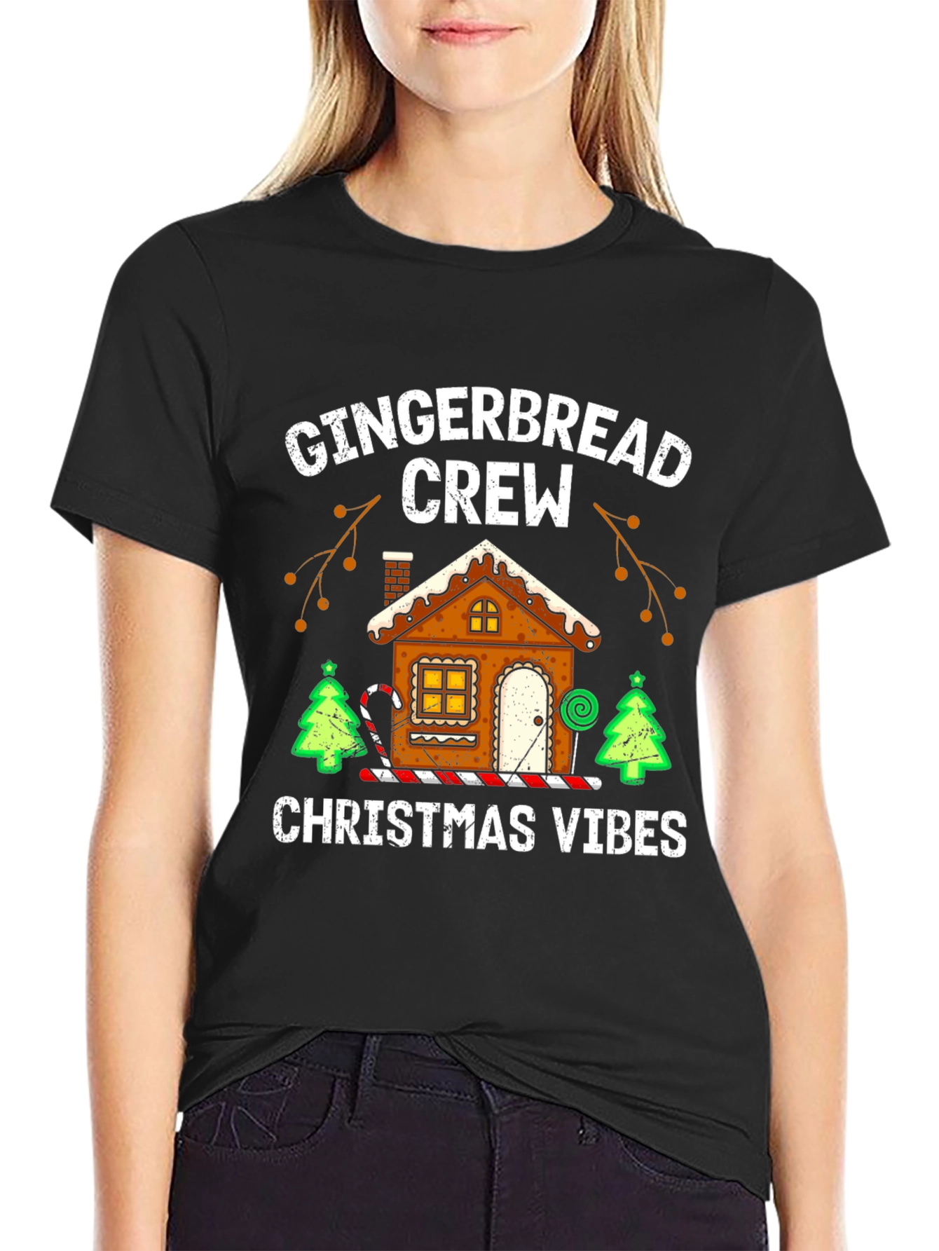 Gingerbread Crew Christmas Vibes T-Shirt