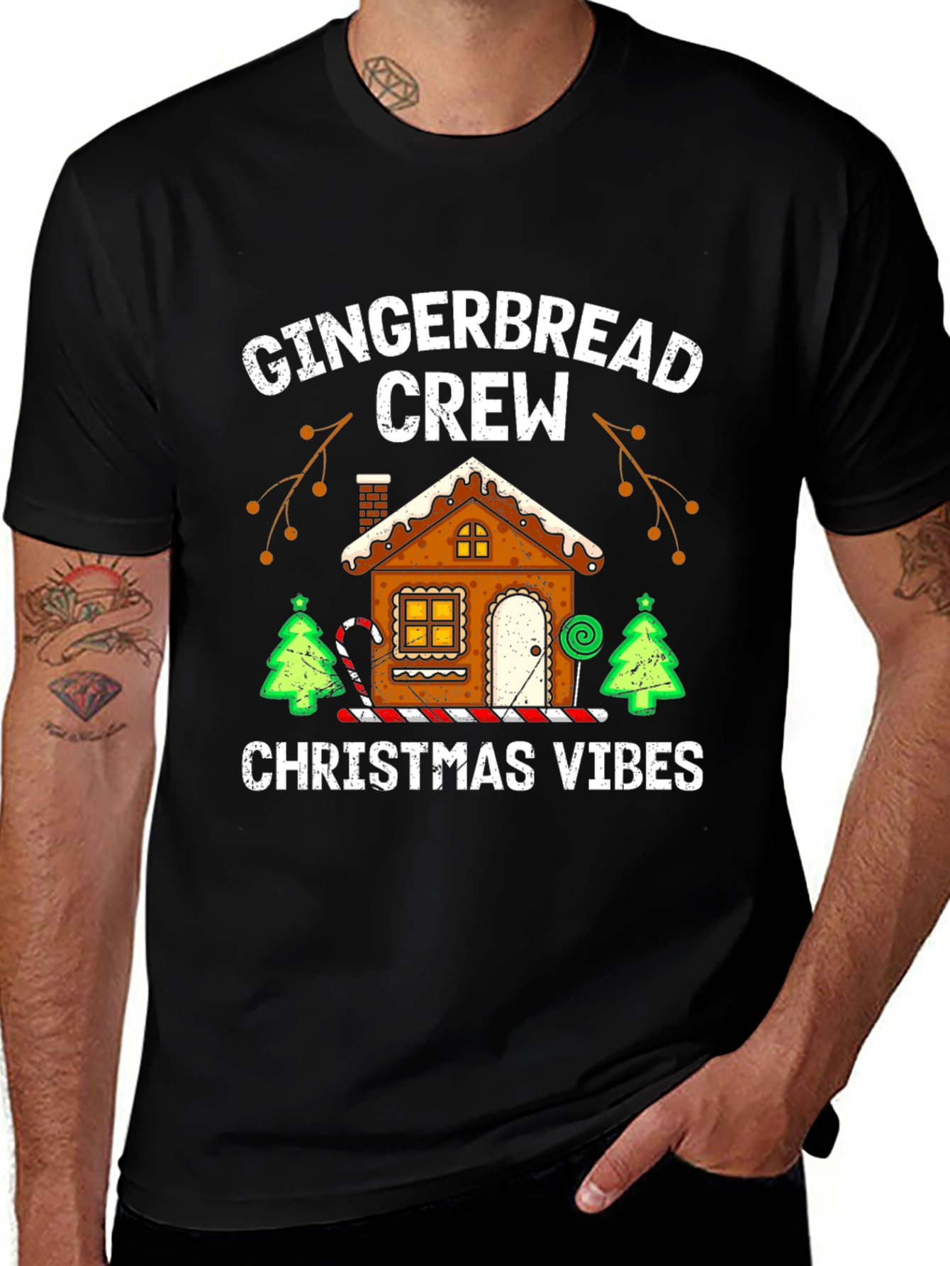 Gingerbread Crew Christmas Vibes T-Shirt