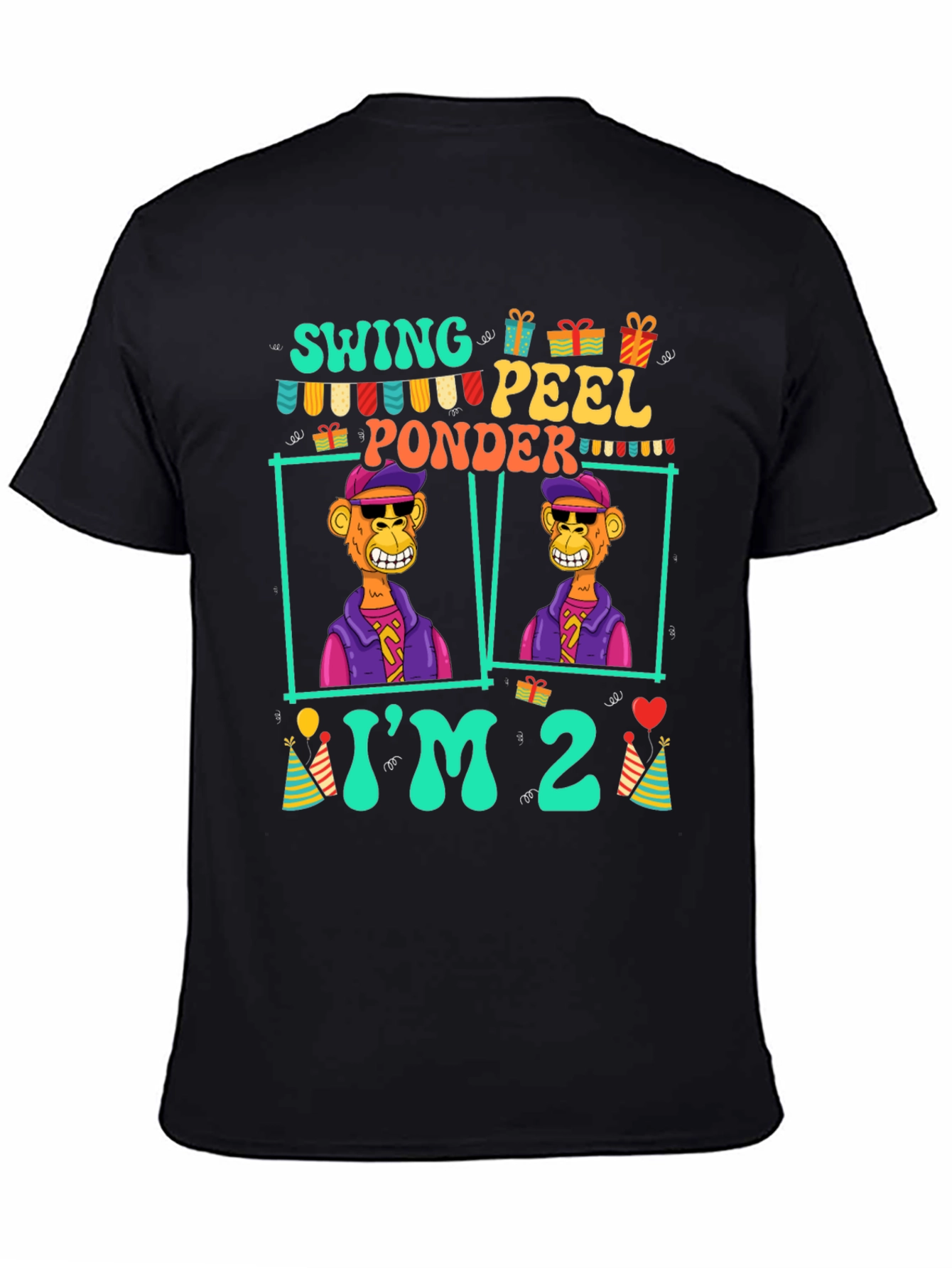 Birthday Monkey T-Shirt - Im 2!