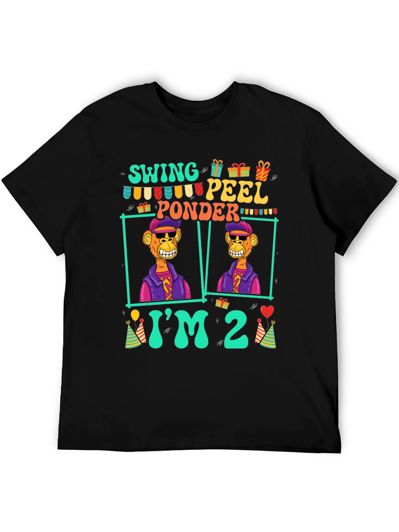 Birthday Monkey T-Shirt - Im 2!