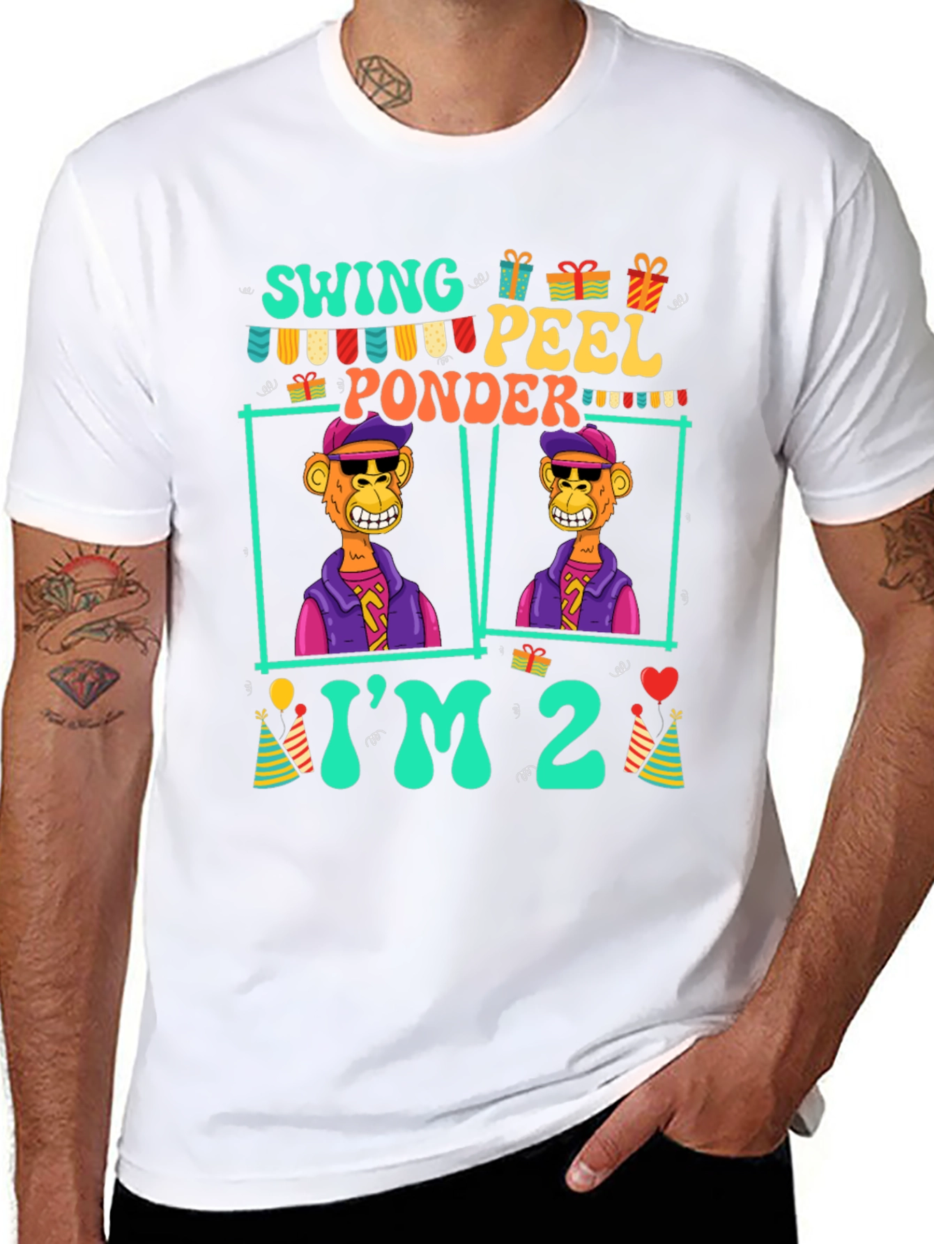 Birthday Monkey T-Shirt - Im 2!