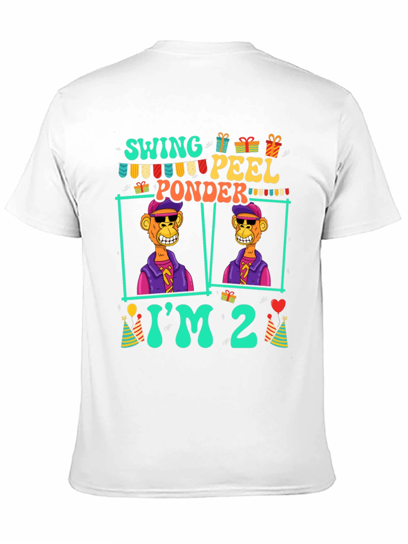 Birthday Monkey T-Shirt - Im 2!
