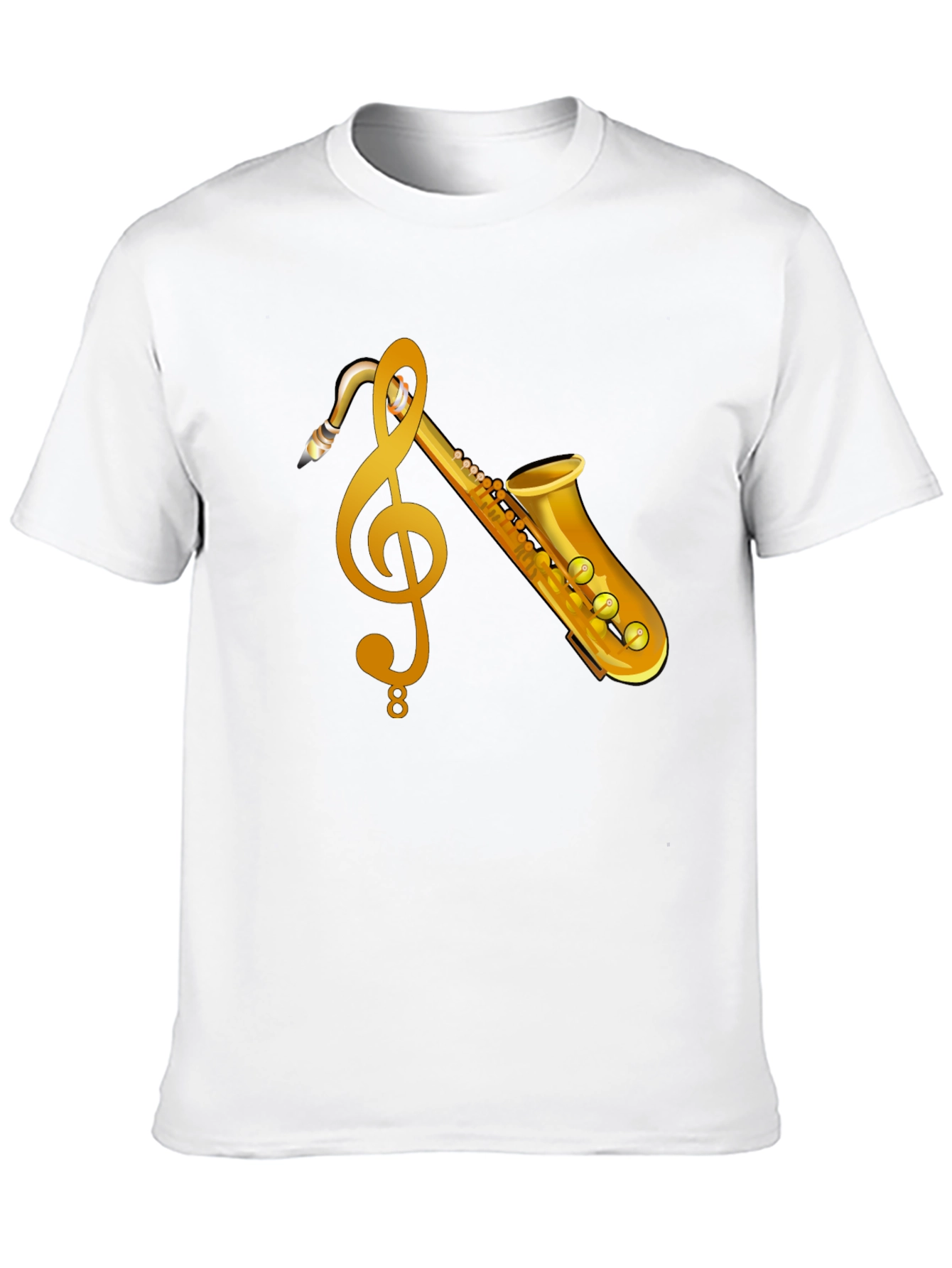 Saxophone & Treble Clef Graphic Tee