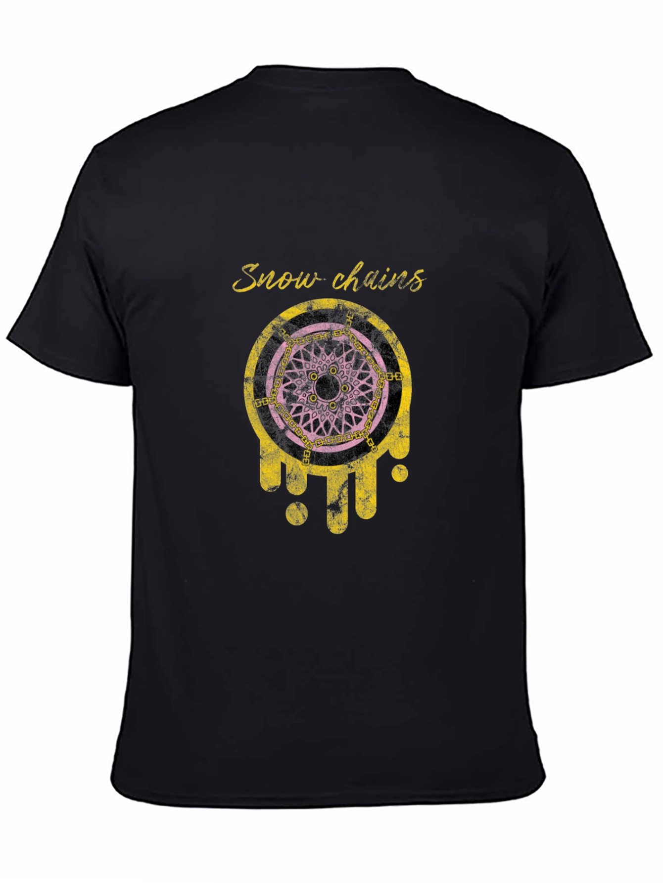 Snow Chains Graphic T-Shirt - Black