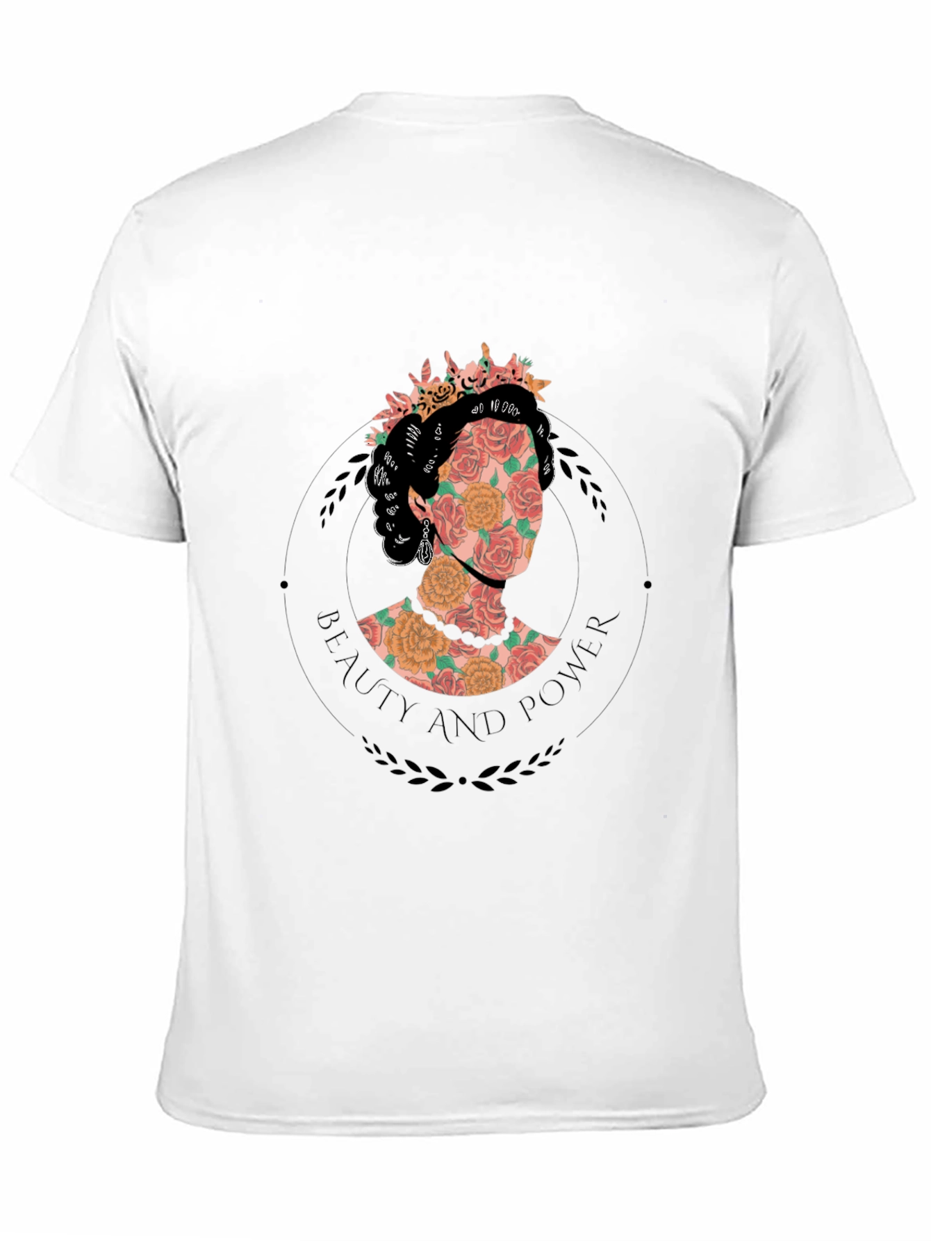 Floral Beauty and Power Graphic Tee - Black