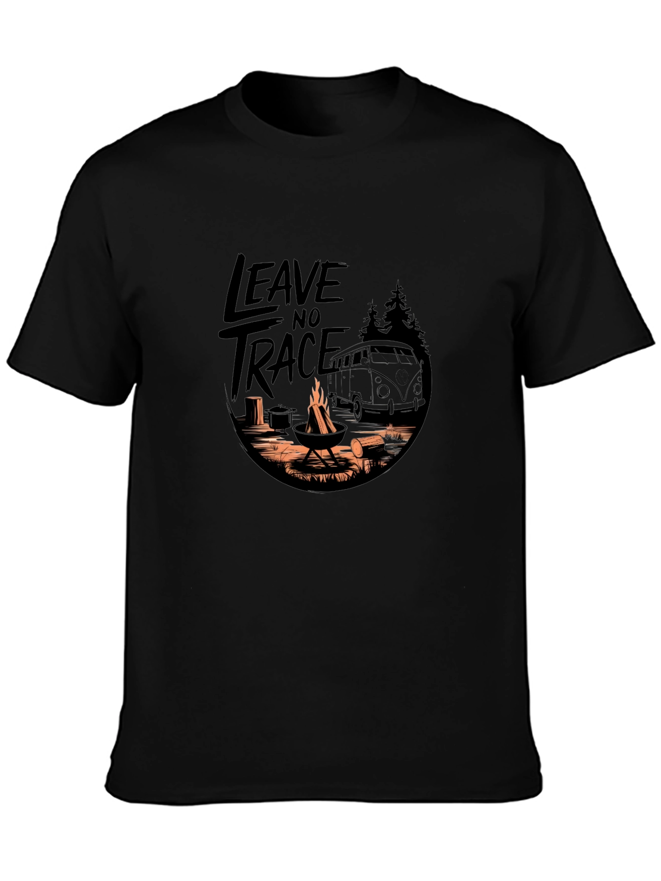 Leave No Trace Camping Adventure Graphic Tee