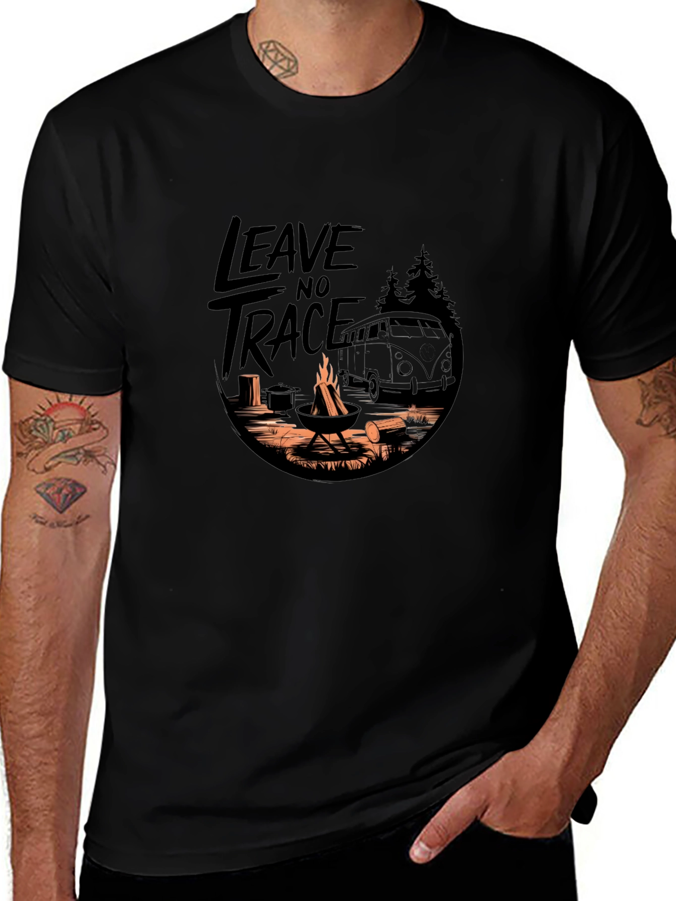 Leave No Trace Camping Adventure Graphic Tee
