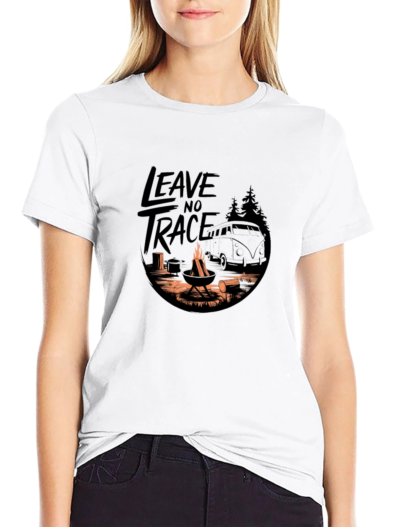 Leave No Trace Camping Adventure Graphic Tee