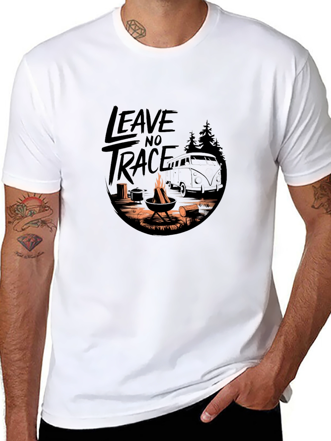 Leave No Trace Camping Adventure Graphic Tee