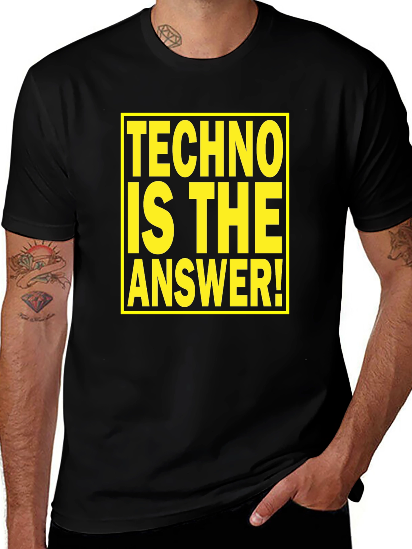 Techno is the Answer T-Shirt - Bold Graphic Tee