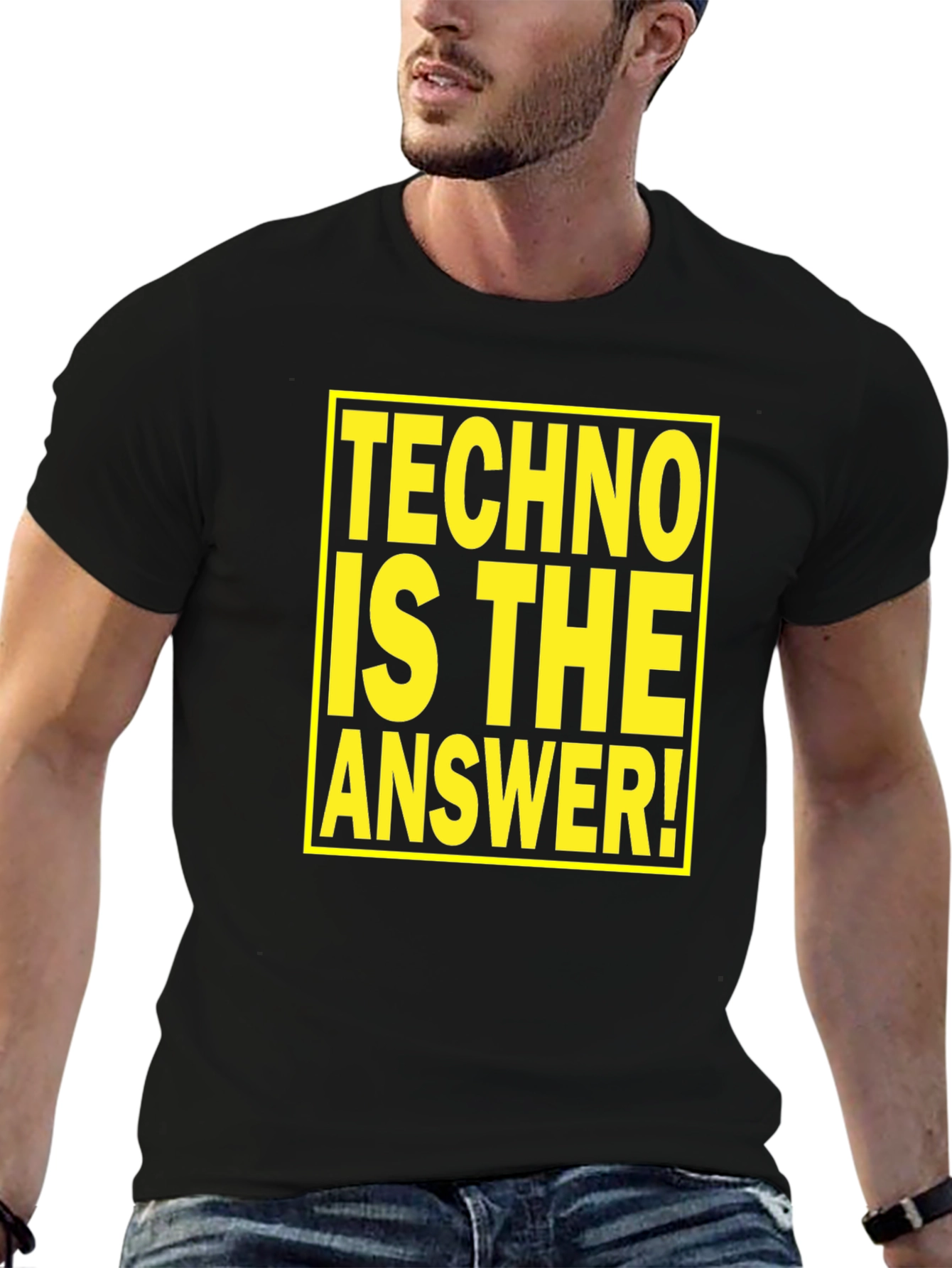 Techno is the Answer T-Shirt - Bold Graphic Tee