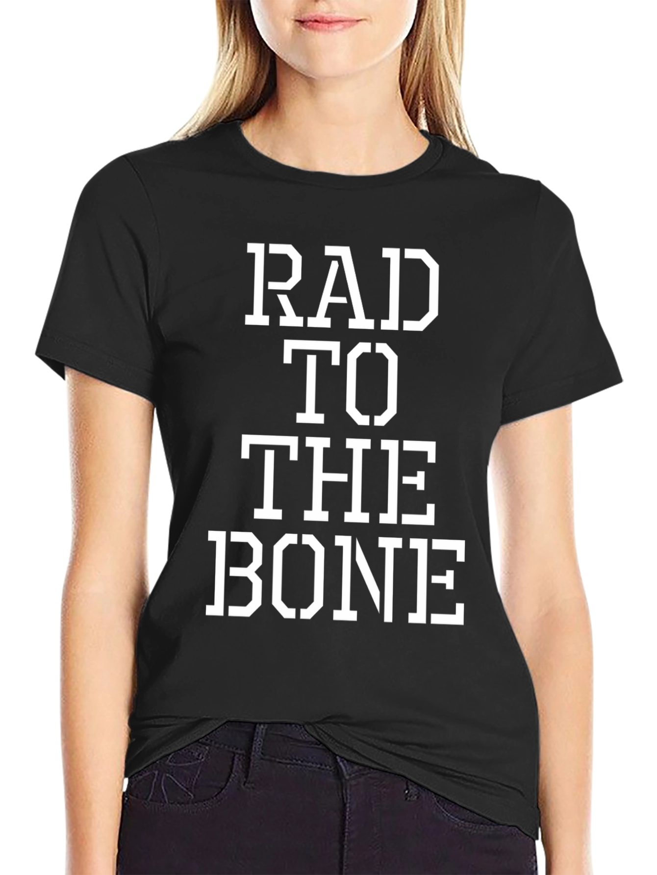 Rad To The Bone Black Graphic T-Shirt