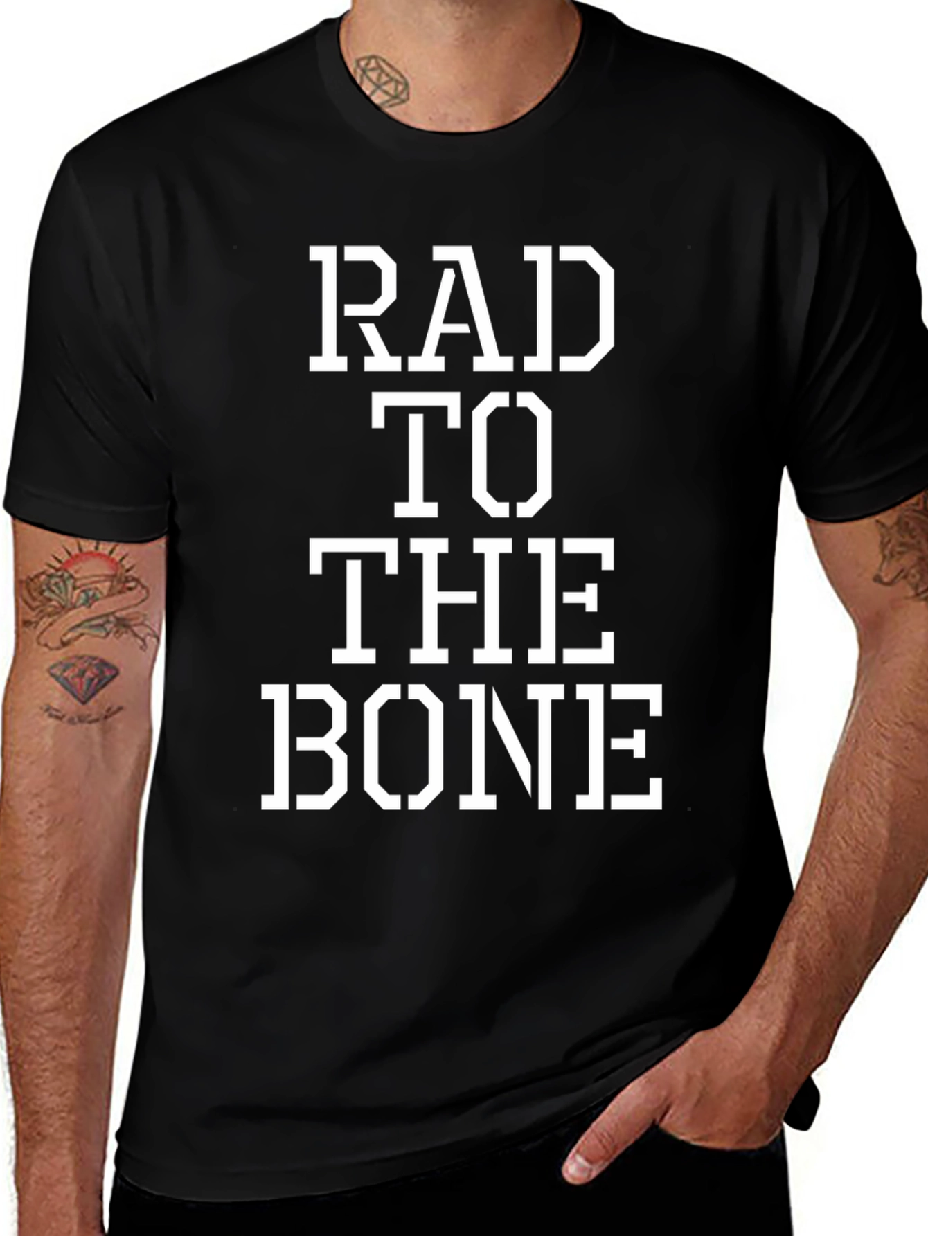 Rad To The Bone Black Graphic T-Shirt