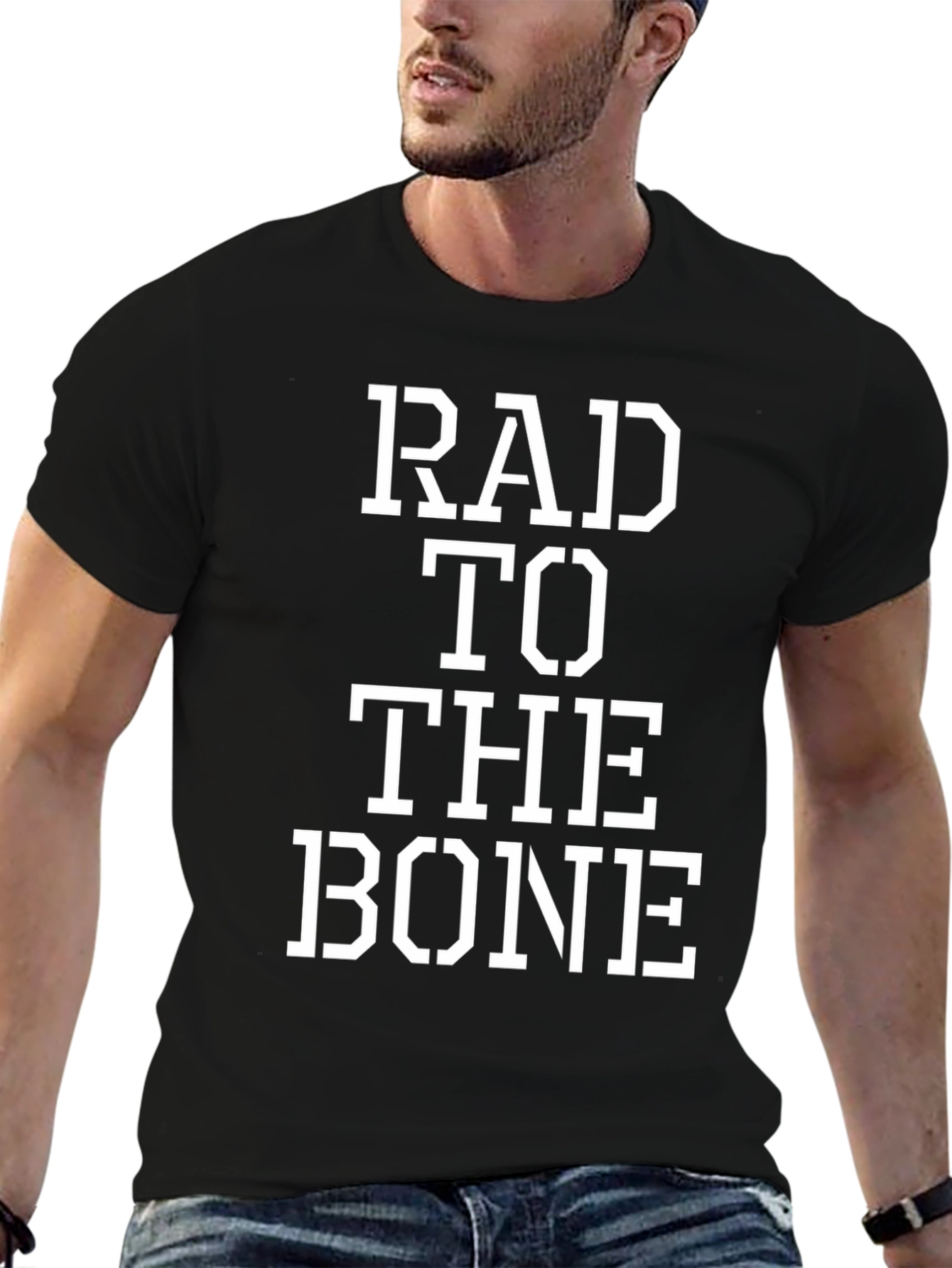 Rad To The Bone Black Graphic T-Shirt
