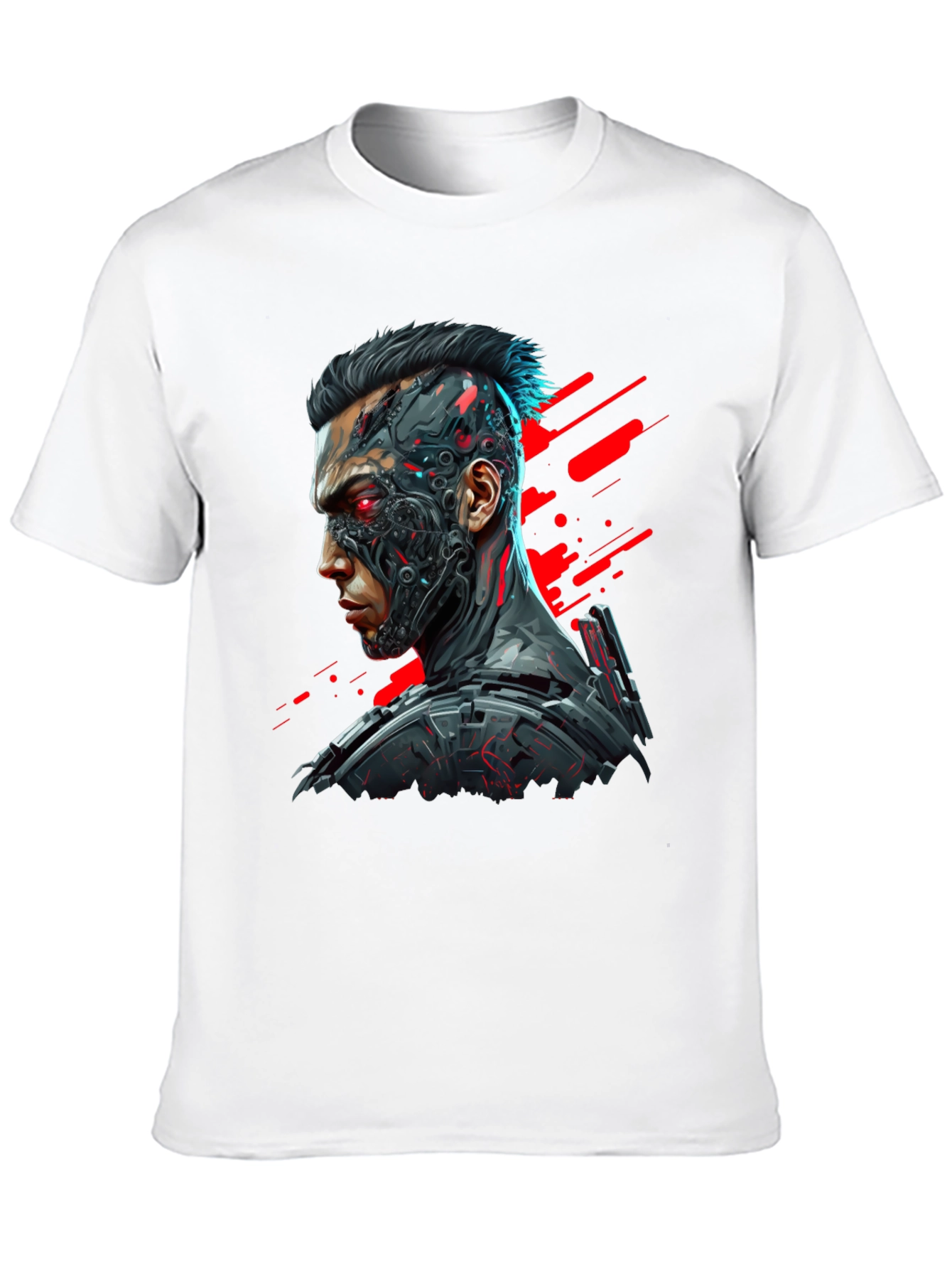 Cyberpunk Style Graphic T-Shirt for Men