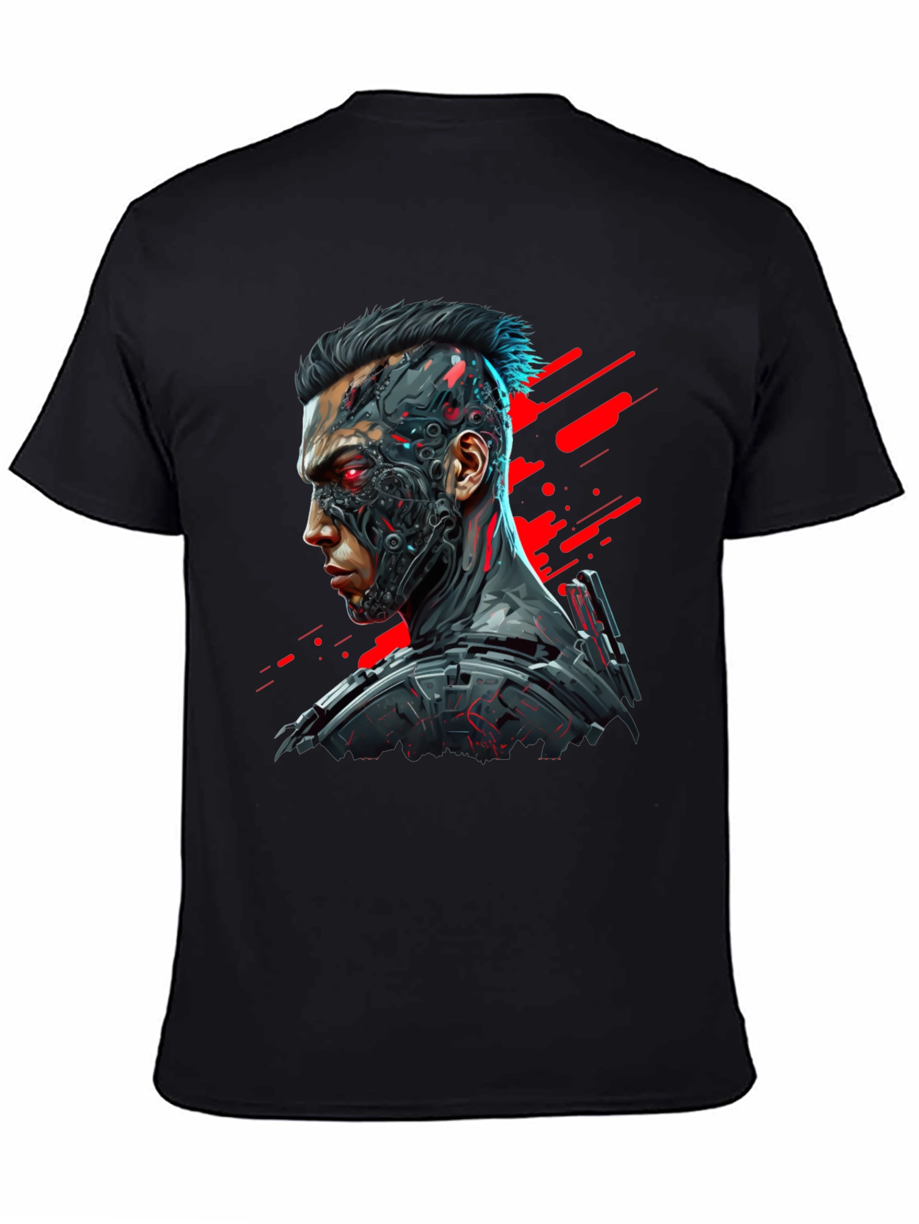 Cyberpunk Style Graphic T-Shirt for Men