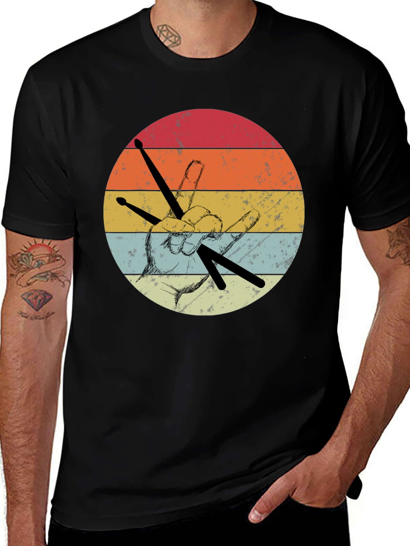 Retro Drummer T-Shirt