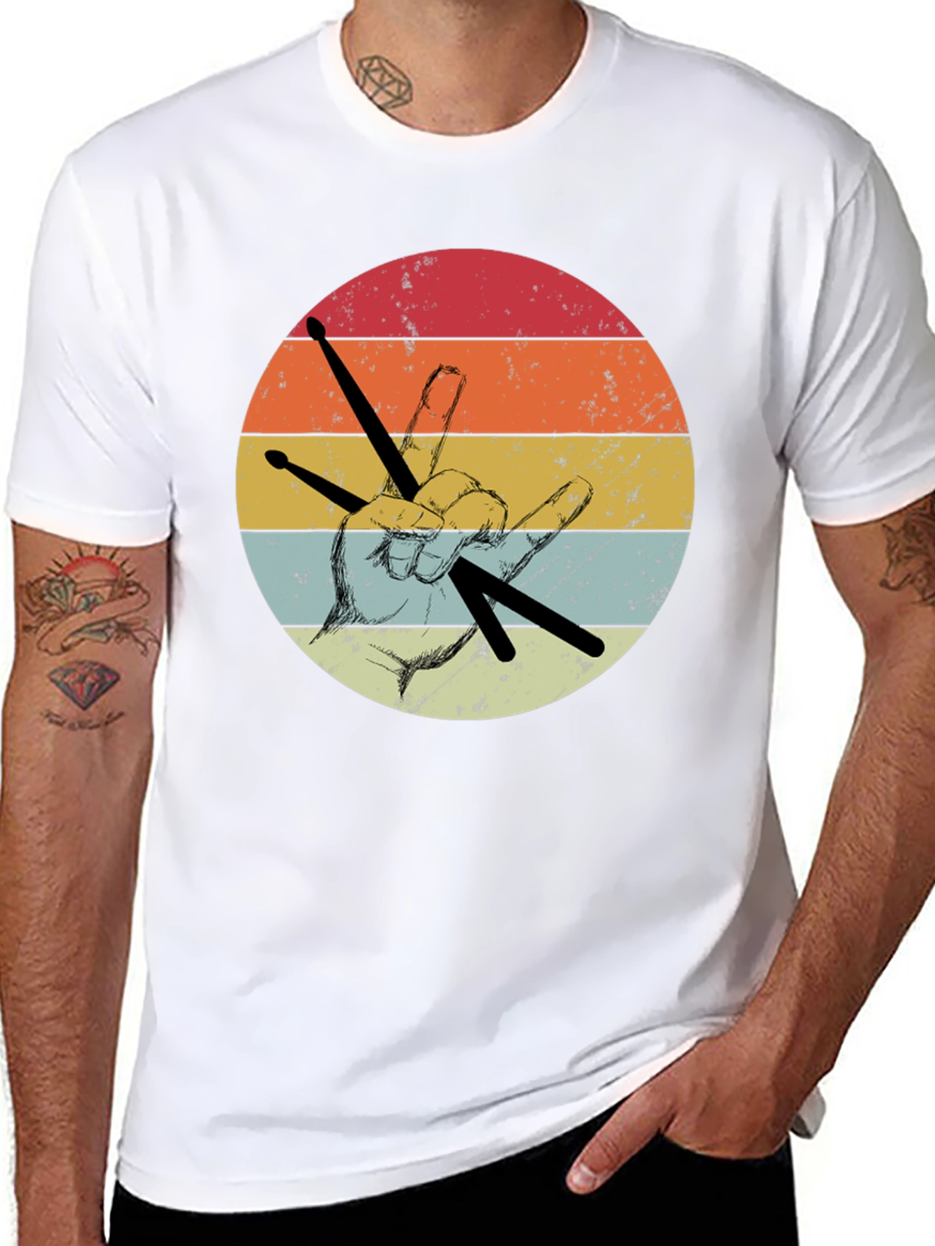 Retro Drummer T-Shirt