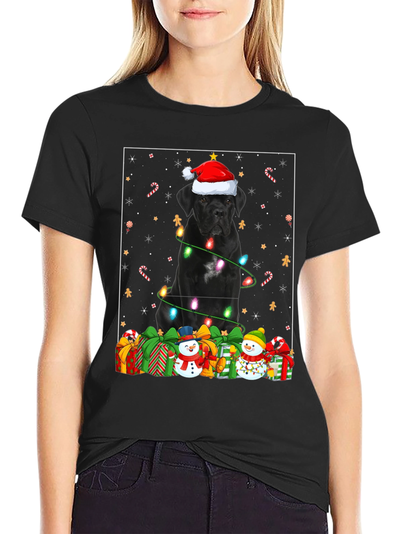Festive Cane Corso Christmas T-Shirt